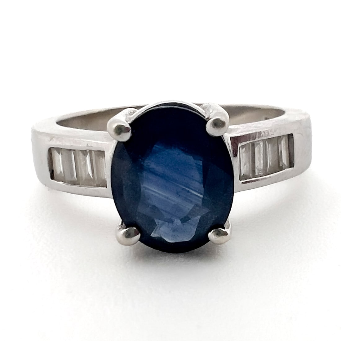 Sapphire and Diamond White Gold Ring (1 of 4)