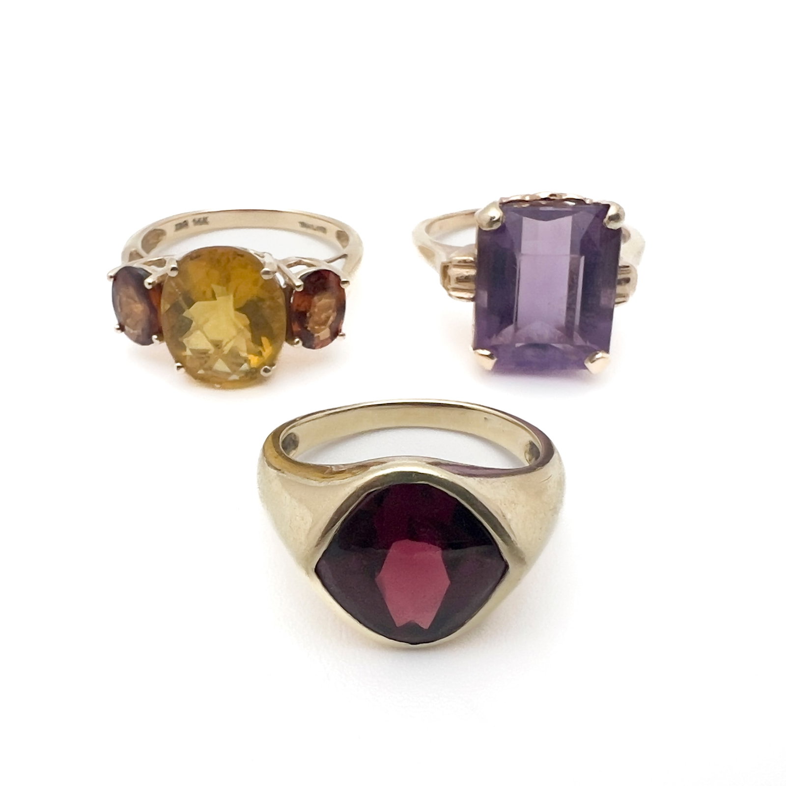 Three Gold Rings With Colorful Gems (1 of 3)