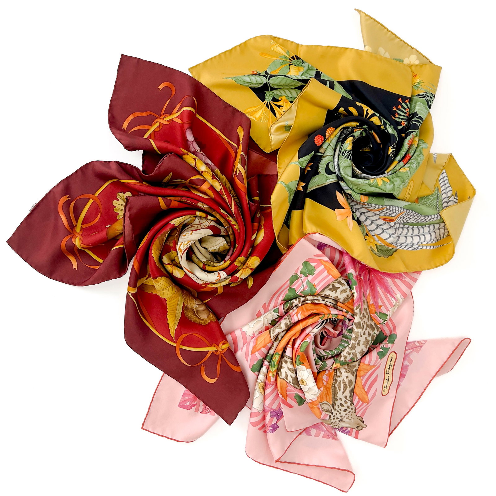 Ferragamo - Three Silk Scarves (1 of 6)