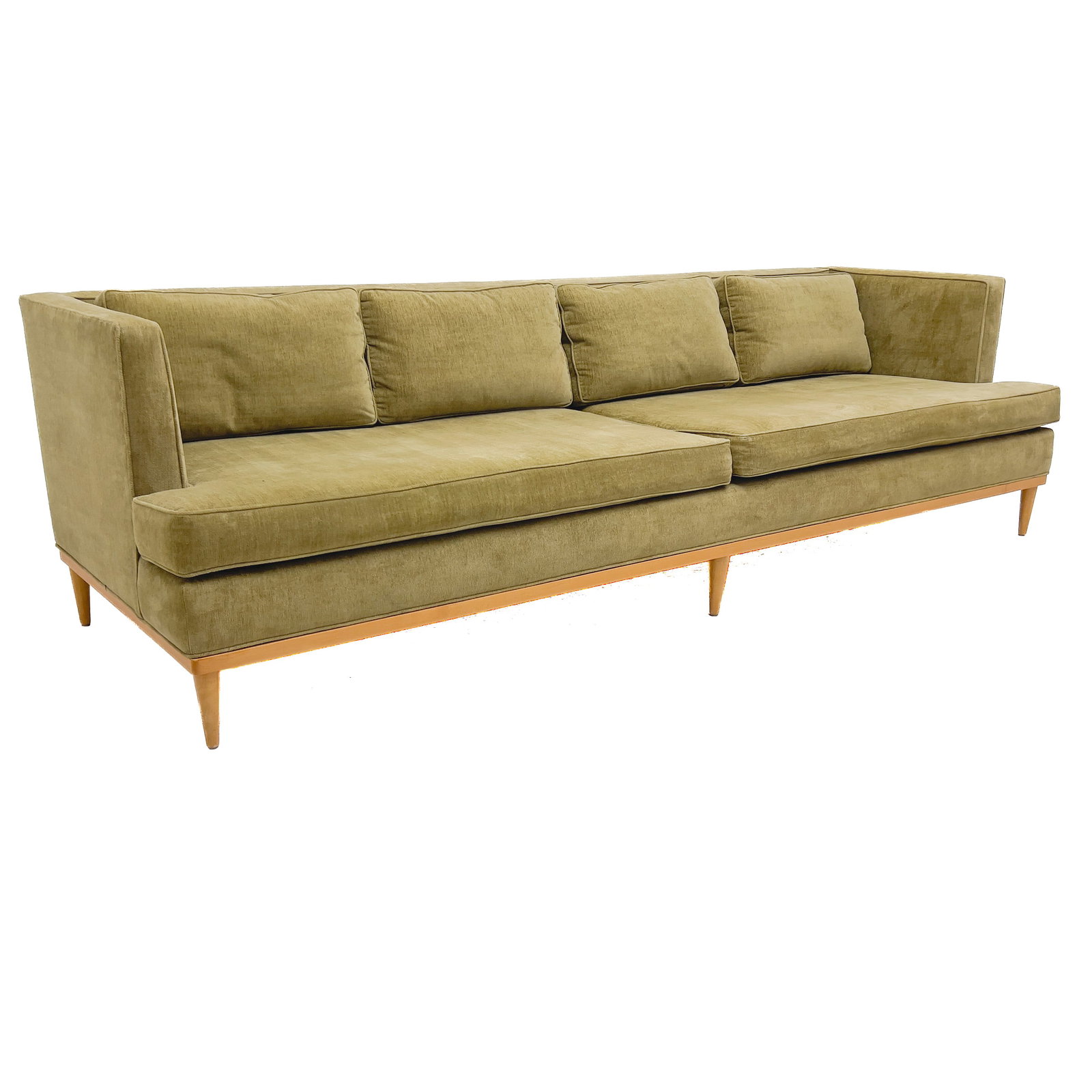Bruno Mathsson - A Mid-Century Modern Velvet Upholstered Sofa (1 of 4)