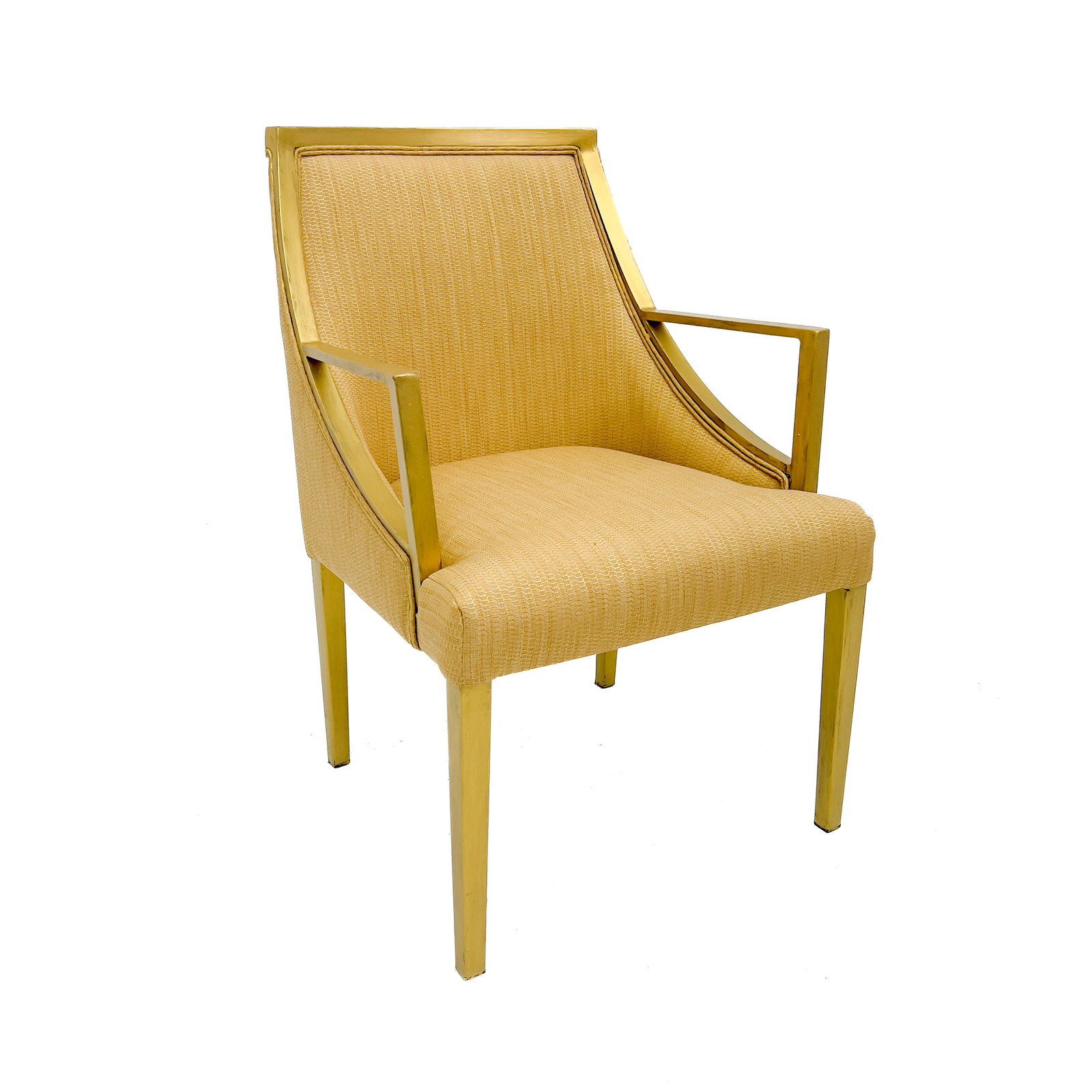 Contemporary Aluminum Accent Chair: Lot 38 Contemporary Aluminum Accent Chair (21st Century) aluminum, upholstery 33 7/8 x 24 3/8 x 21 3/4 inches seat height: 17 inches Provenance: From a Private Collection