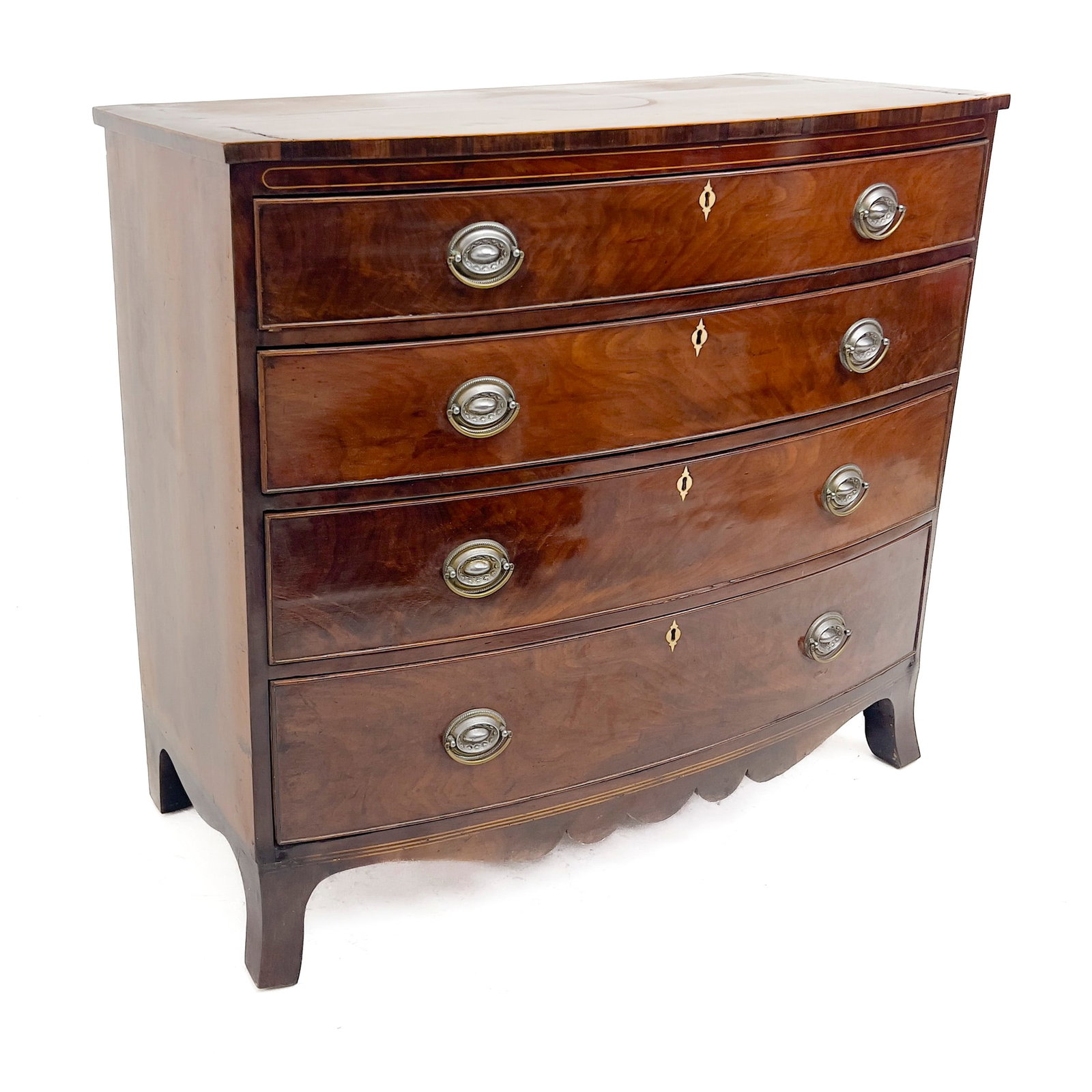 Regency Bowfront Chest (1 of 3)