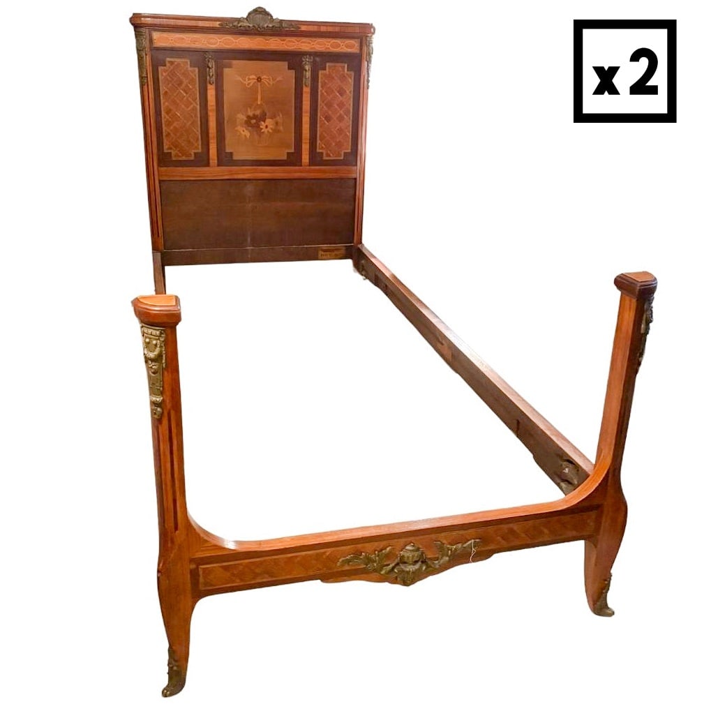 A Pair of French Louis XVI Twin Bed Frames (1 of 4)