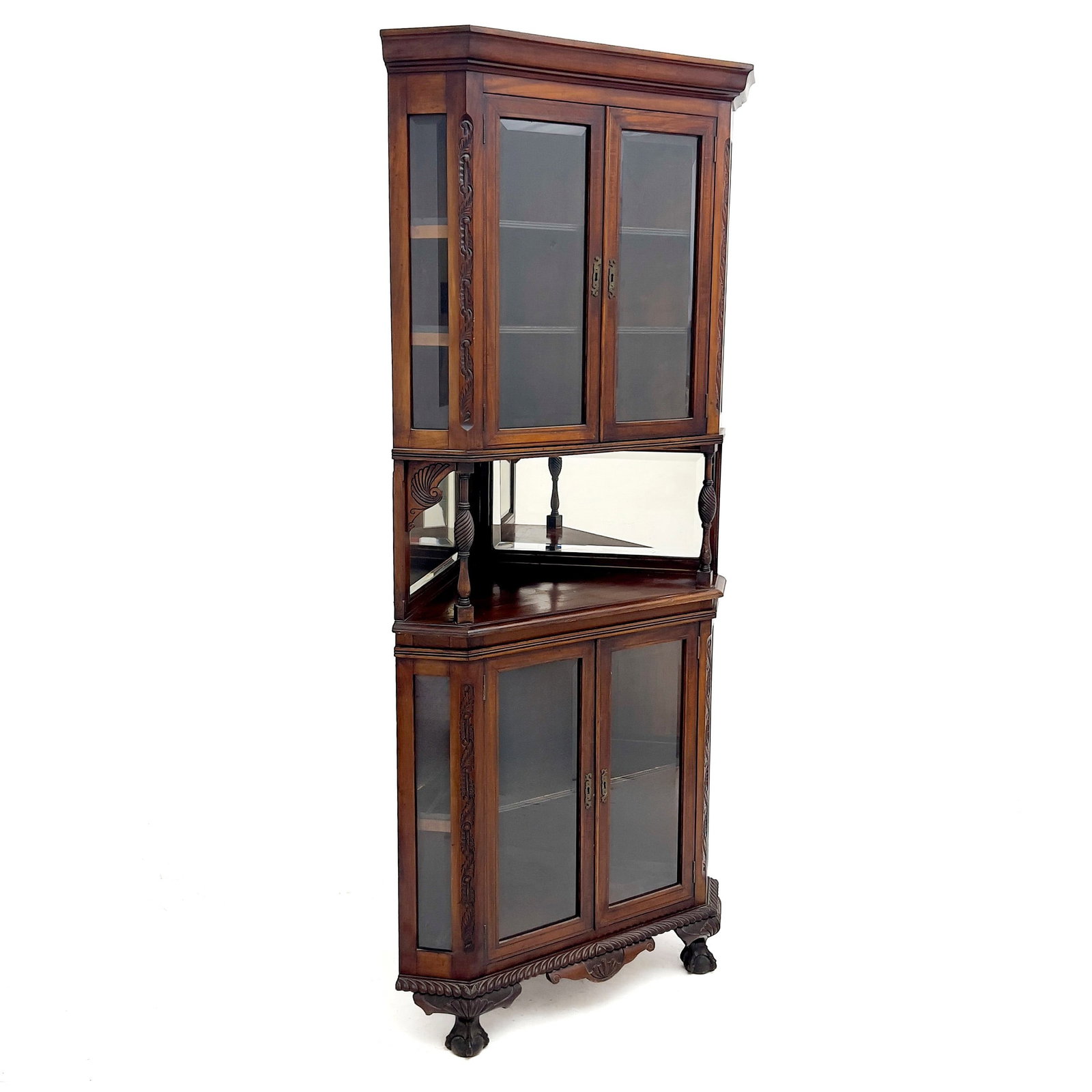Victorian Carved Corner Cabinet (1 of 4)