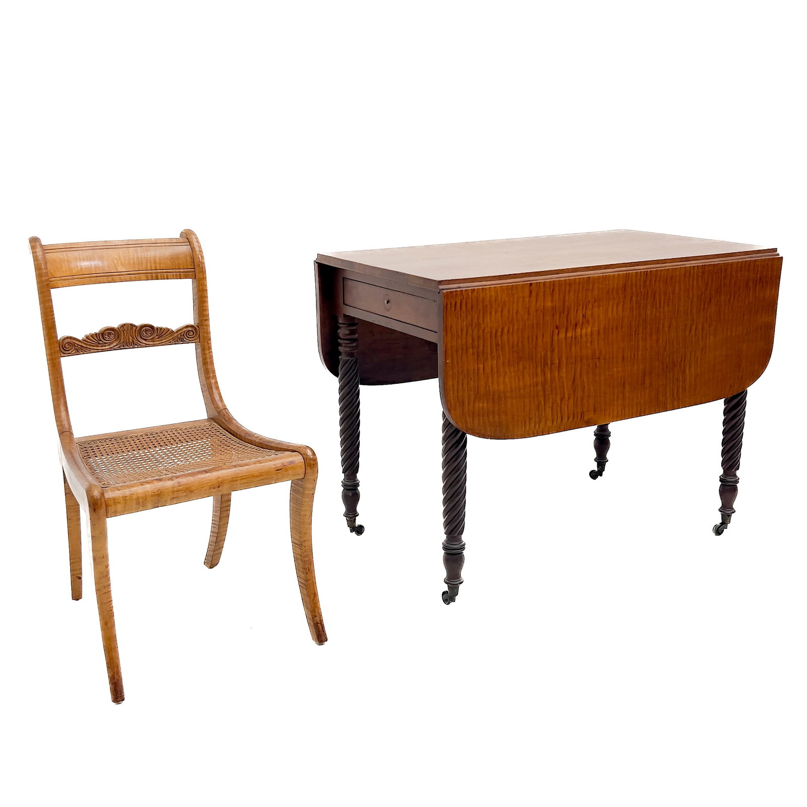 Sheraton Rope Twist Drop Leaf Table And Side Chair (1 of 5)