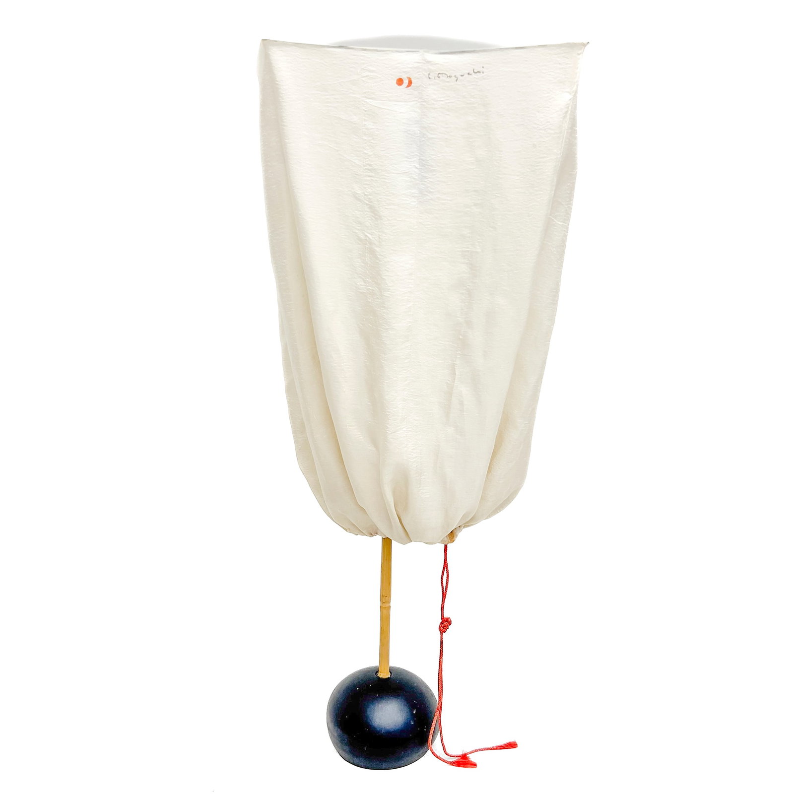 Isamu Noguchi - Akari BB2-K1 Light Sculpture: Lot 97 Isamu Noguchi American (1904-1988) Akari BB2-K1 Light Sculpture (20th Century) Silk, Wood, Metal 26 1/2 x 10 x 9 3/4 inches stamped Description: An Akari model BB2-K1 light sculpture desig