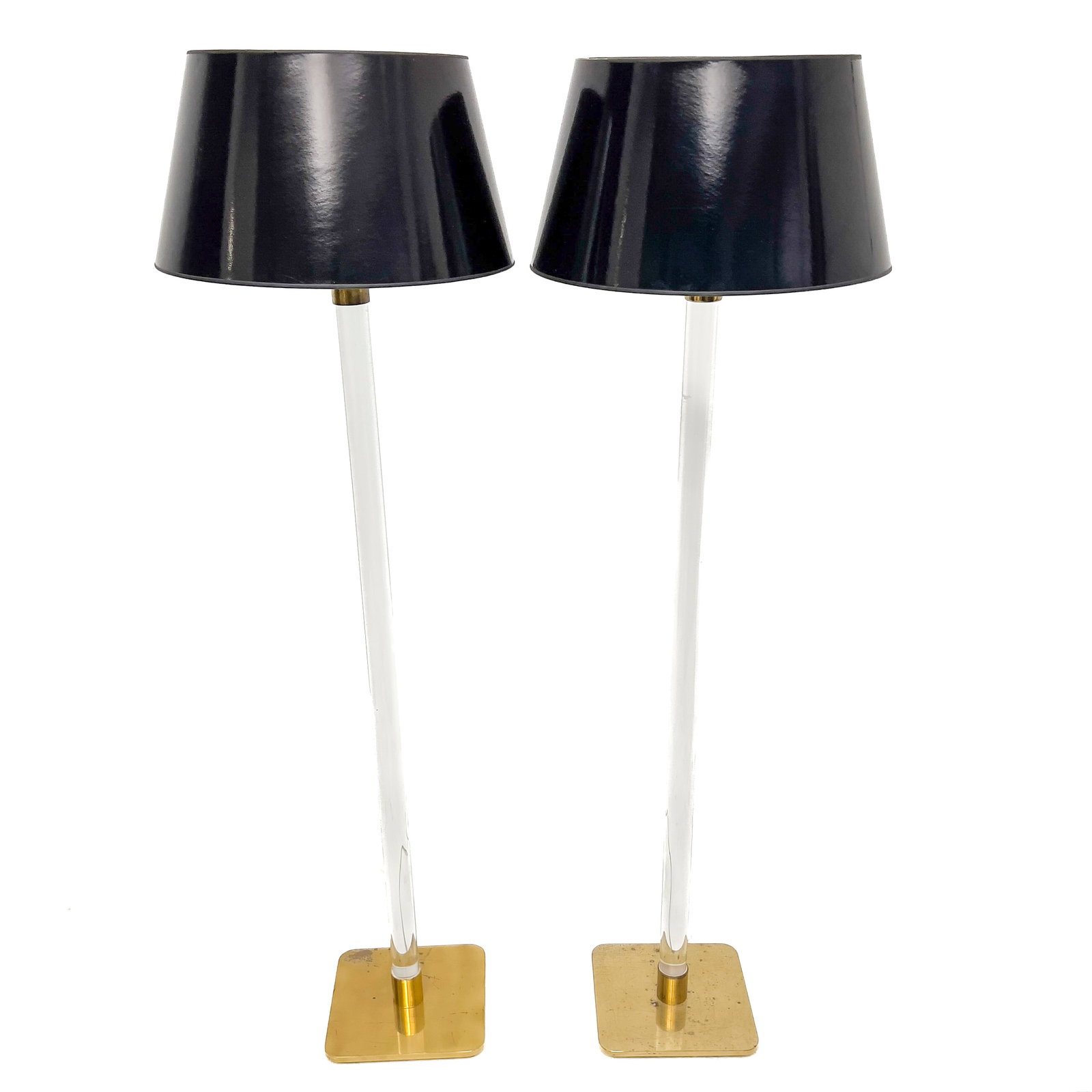 Hansen Lighting - Mid-Century Modern Glass and Brass Floor Lamps (1 of 3)