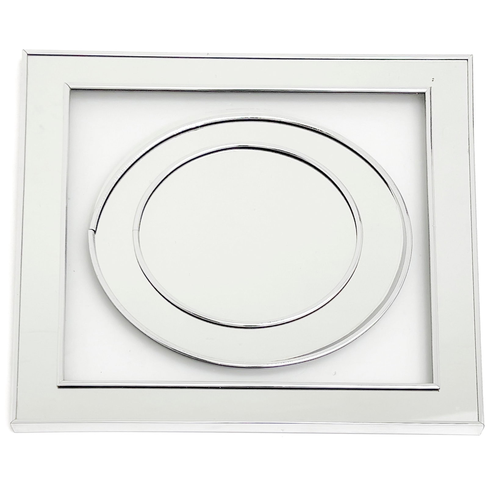 Modern Wall Mirror and Backgammon Set - 2