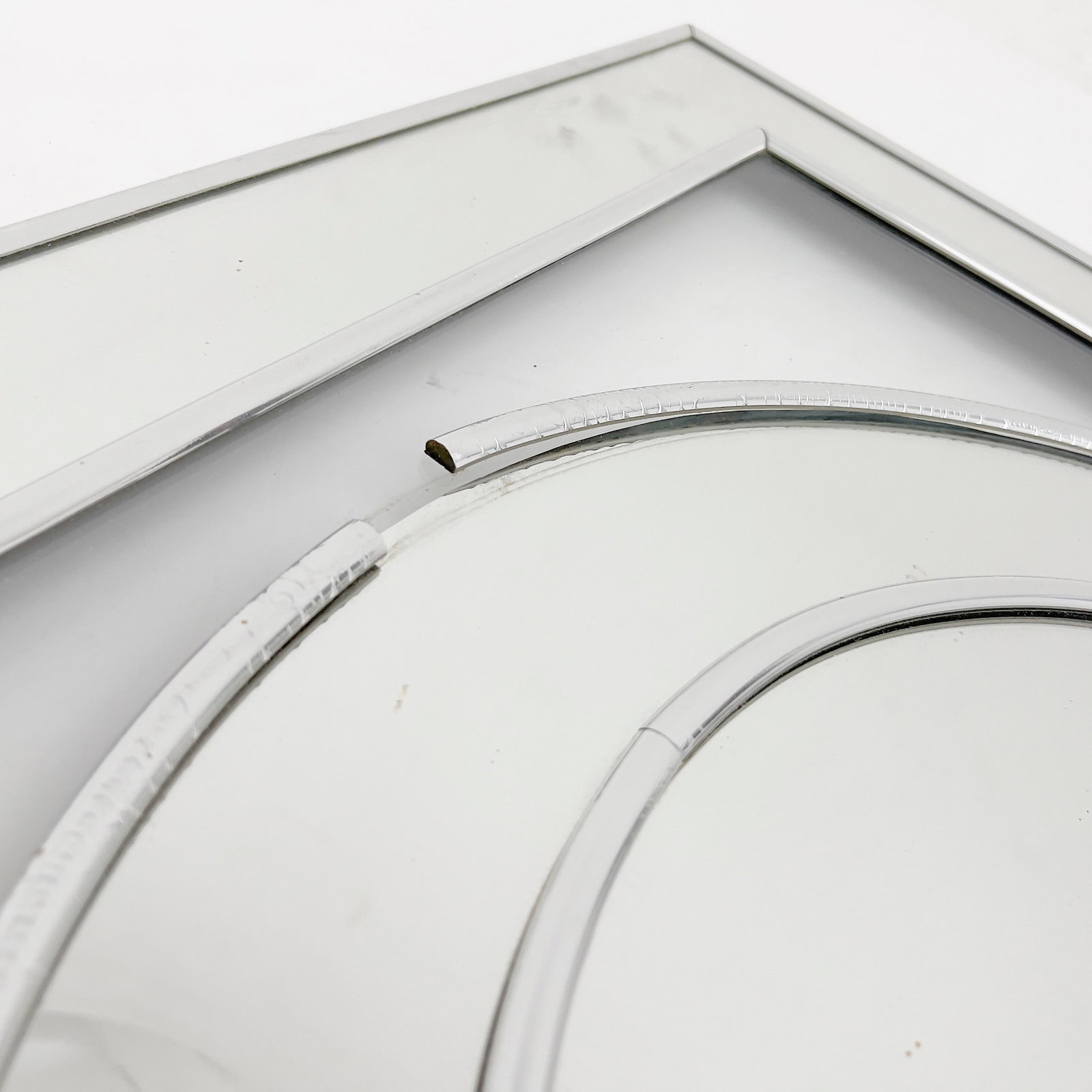 Modern Wall Mirror and Backgammon Set - 3