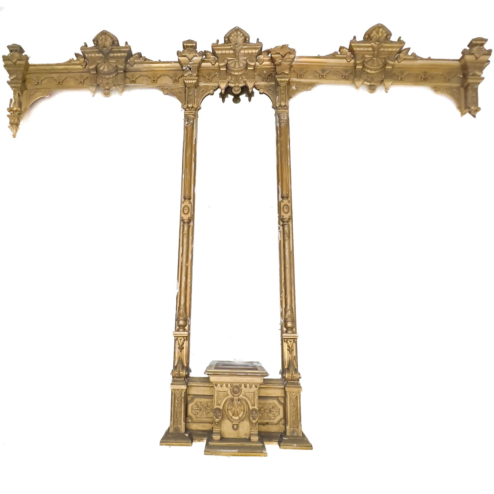 Antique American Renaissance Revival Gilded Pier Mirror and Valance Suite (1 of 7)