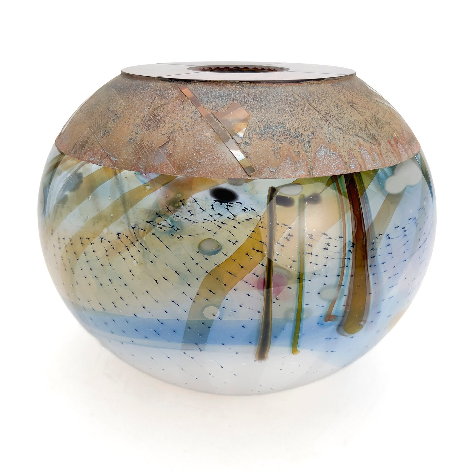 Robert Palusky - Spherical Art Glass Vase (1 of 5)