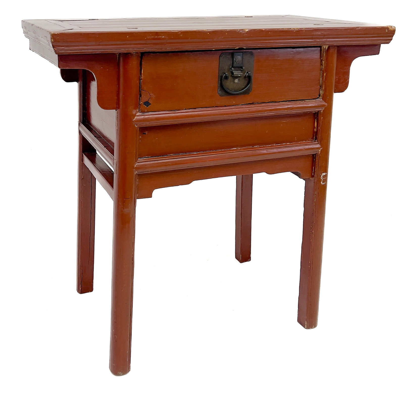 19th Century Chinese Red Lacquer Altar Table (1 of 5)