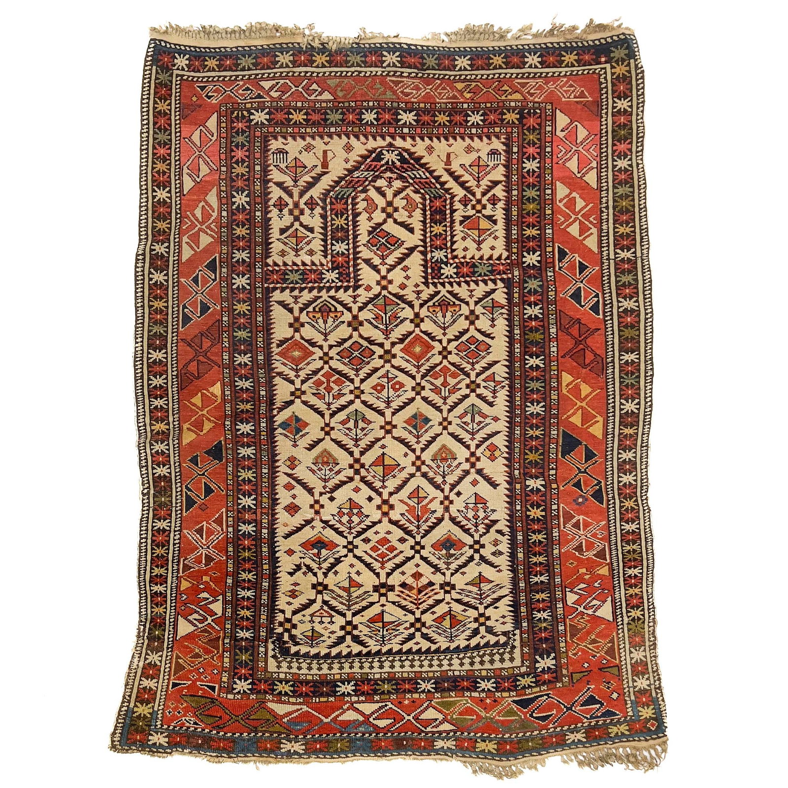 Antique Caucasian Shirvan Marasali Prayer Rug (1 of 3)