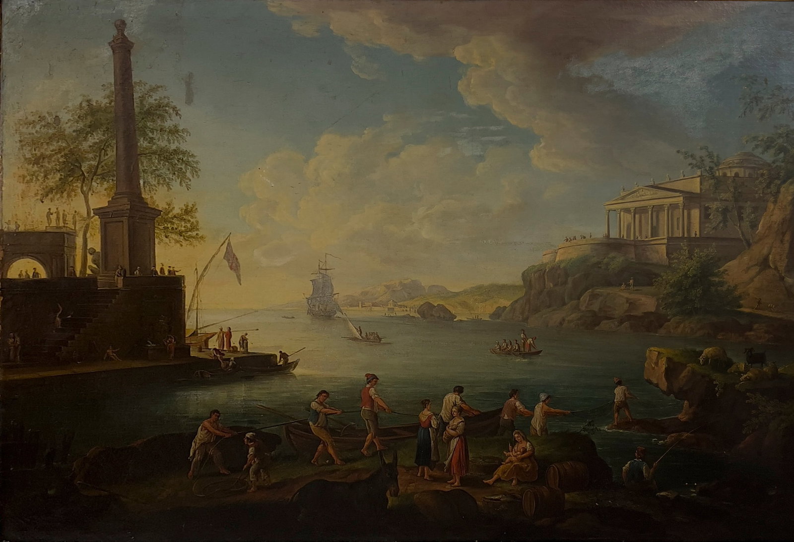 A Venetian School Capriccio Harbor Landscape (1 of 5)