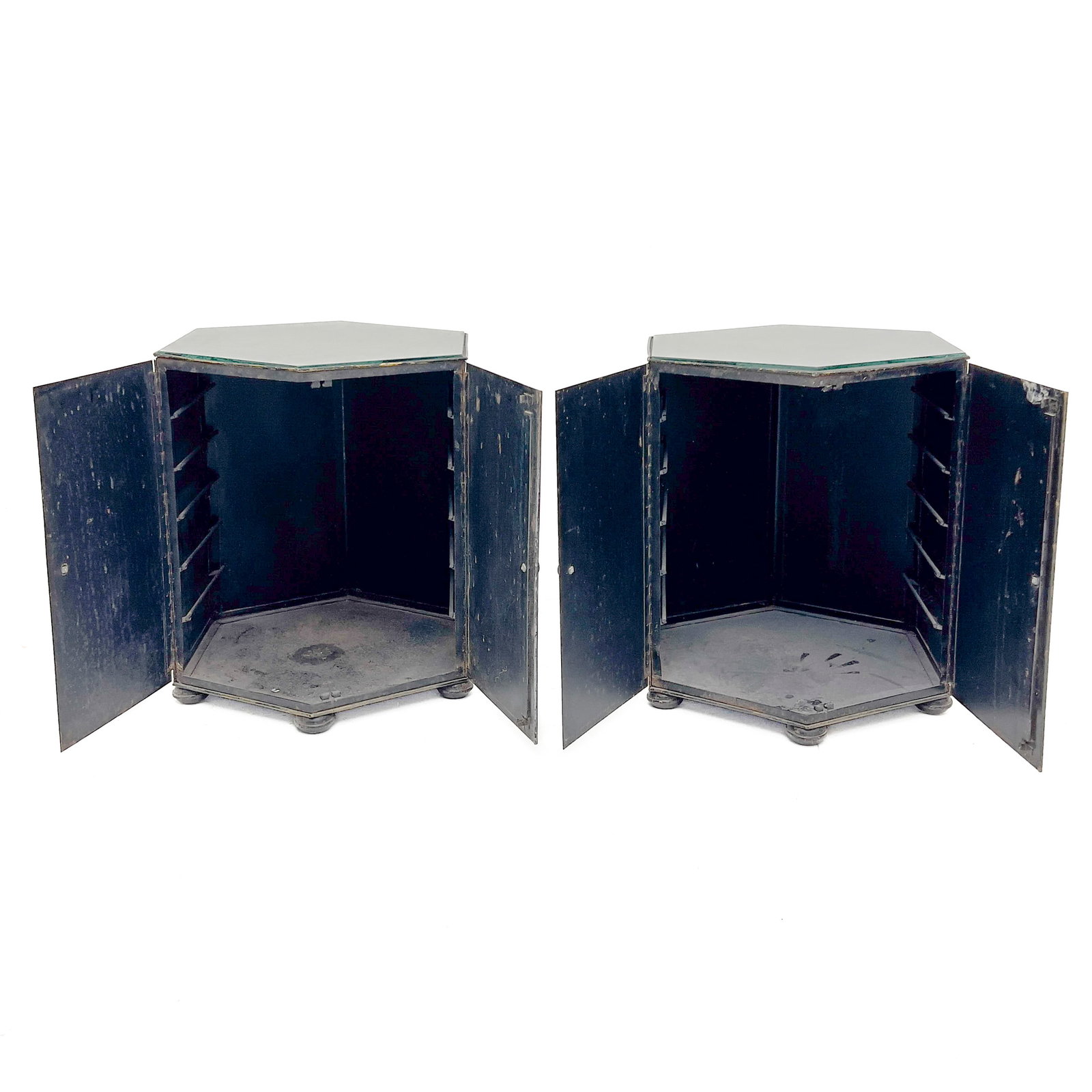 Pair of Hexagonal End Tables - 2