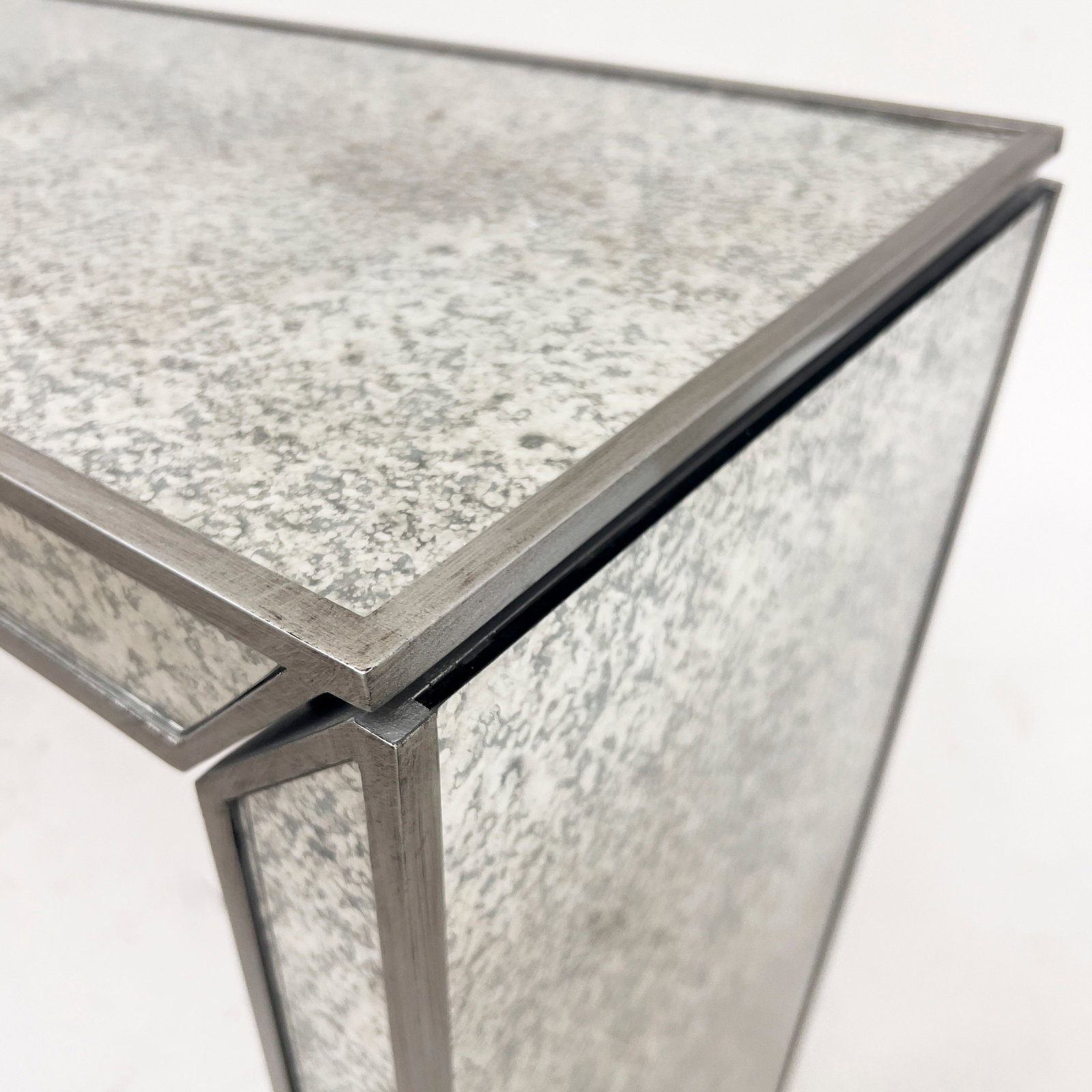 Contemporary Mirrored Glass Console Table - 3