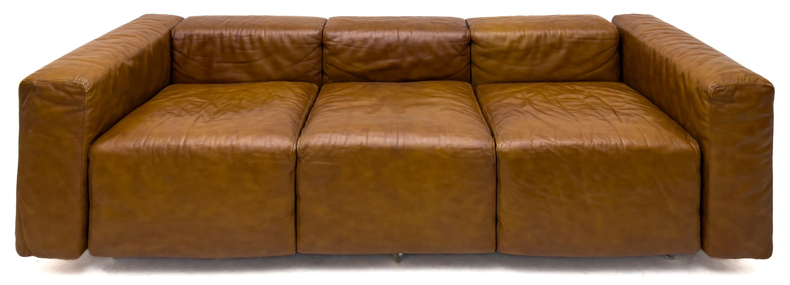 Mid Century Modern Low Slung Leather Sofa (1 of 3)