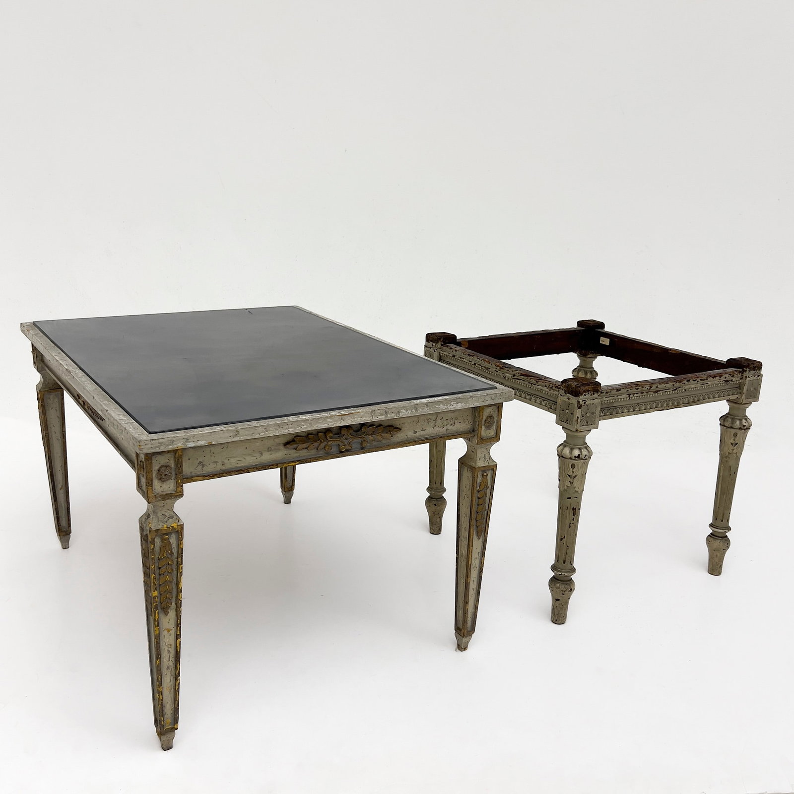 A Maison Jansen Style Side Table, and Stool Base - 2