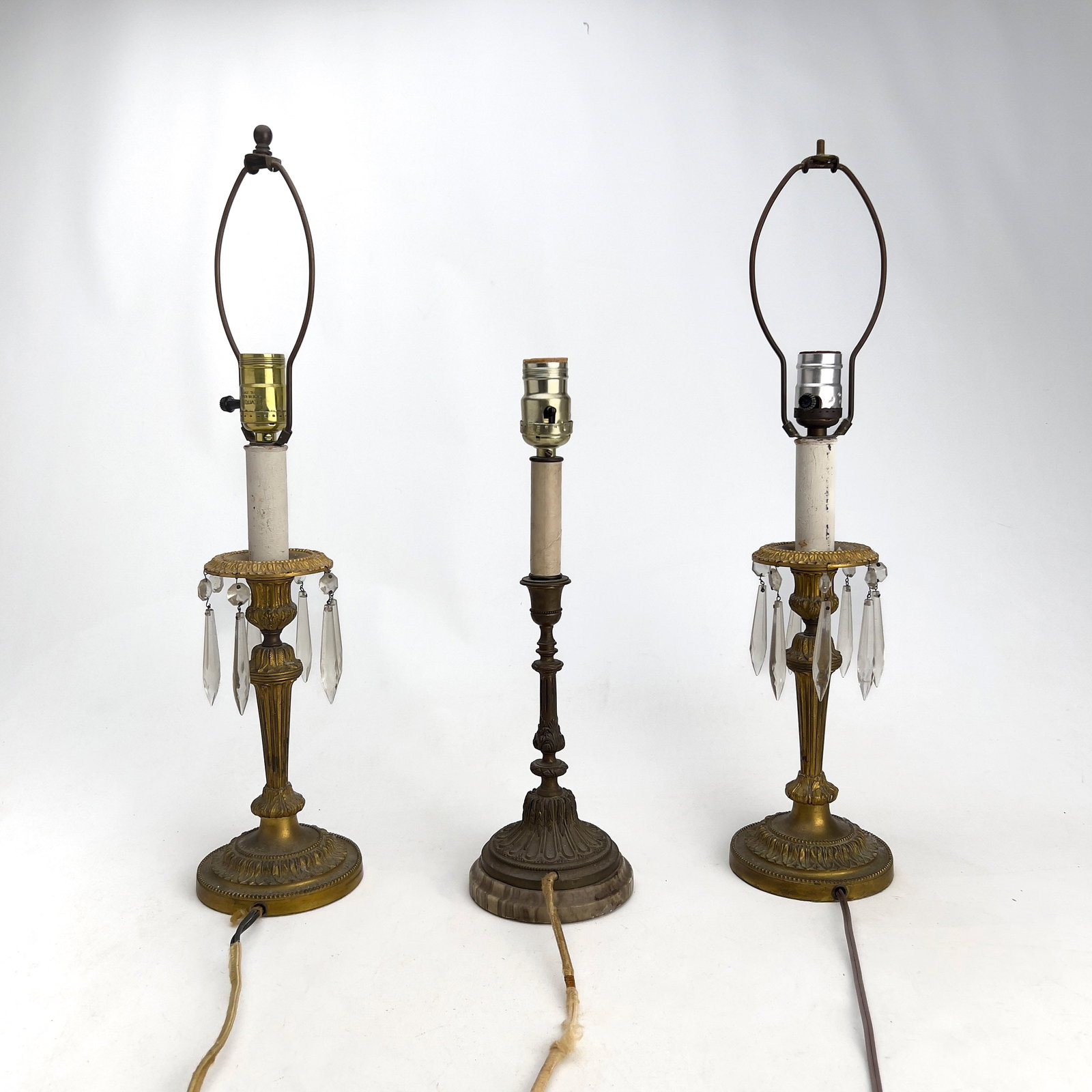 Assembled Brass Lighting, Ormolu Mount, and Jardinière Group - 3