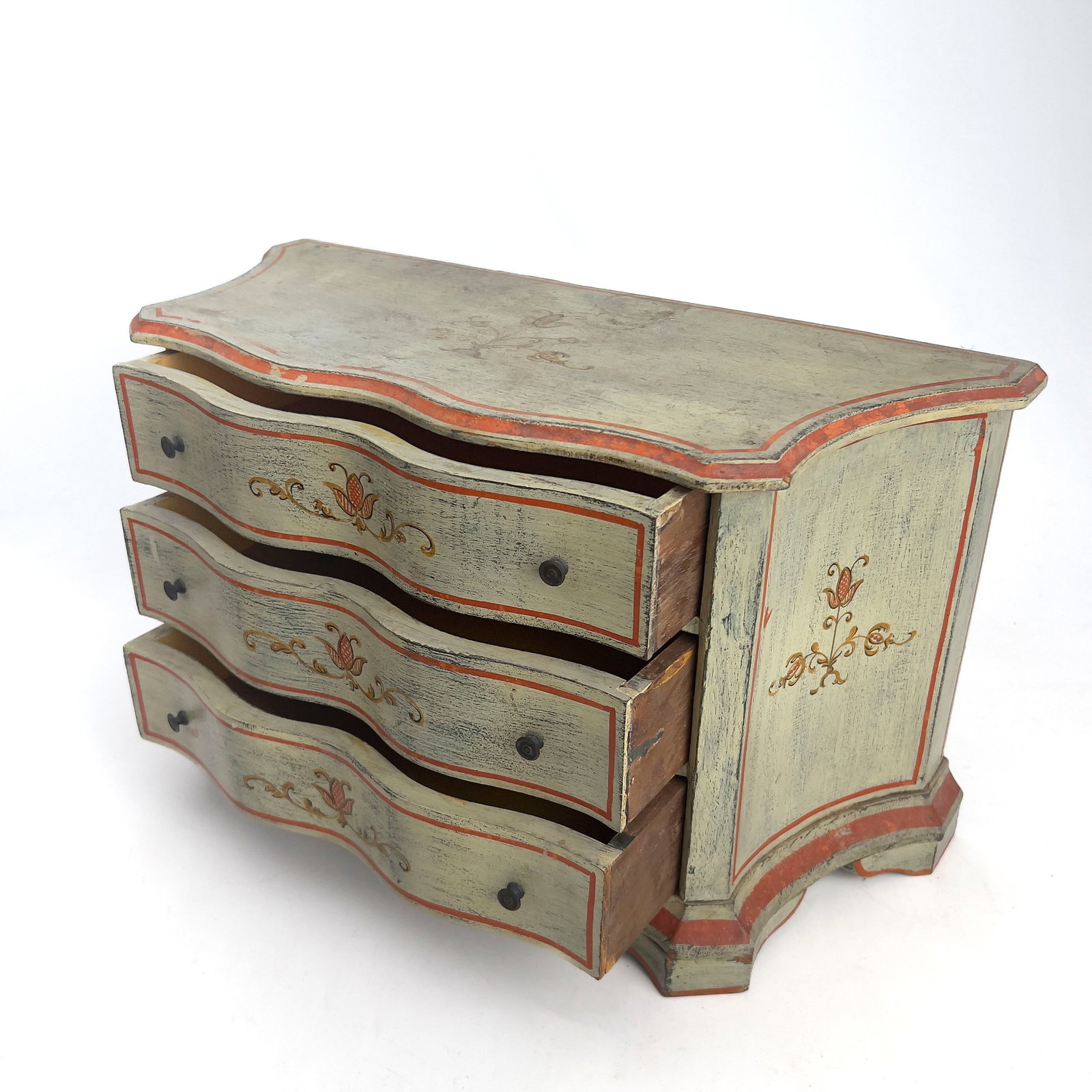 Painted Miniature Commode Jewelry Chest and Assorted Boxes - 3