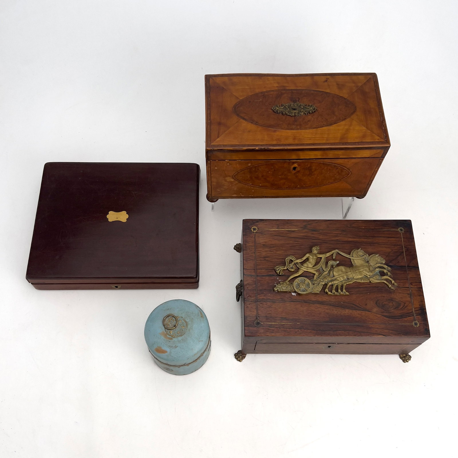 Painted Miniature Commode Jewelry Chest and Assorted Boxes - 4