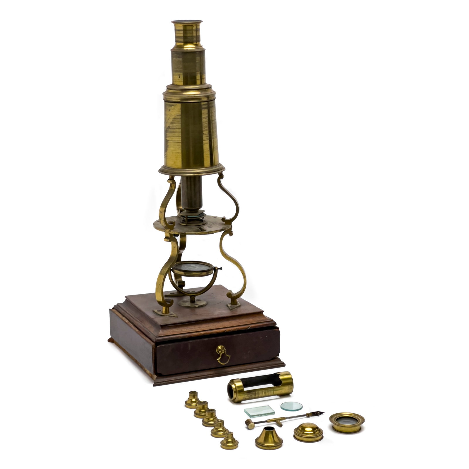 Culpeper Type Microscope in Original Pyramid Case - 2