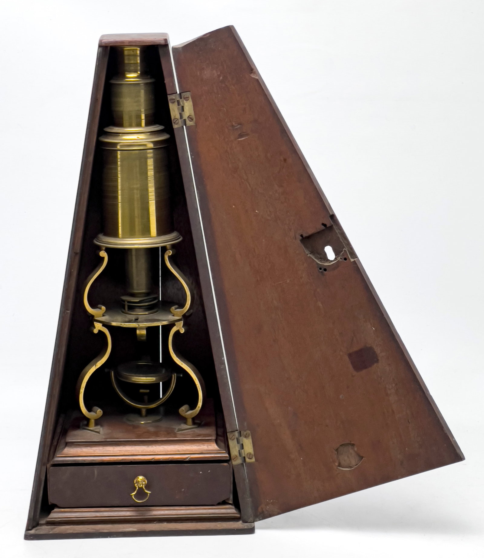 Culpeper Type Microscope in Original Pyramid Case - 3