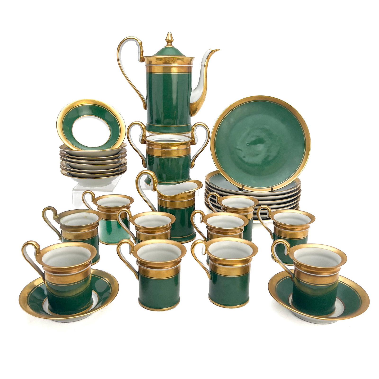 A French twentieth-century porcelain partial coffee and dessert service, produced in Limoges (1 of 5)