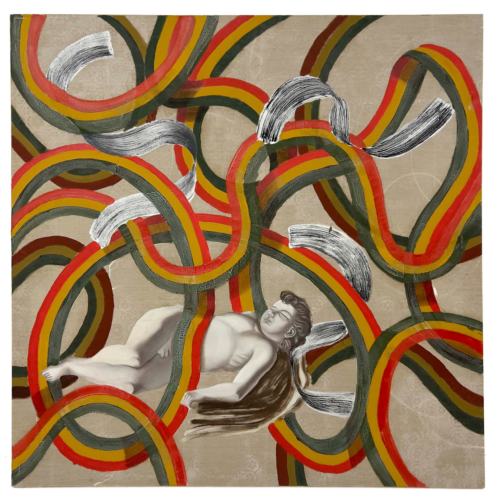 Joaquin Rodriguez - El Barroco: Lot 1 Joaquin Rodriguez Costa Rican (1961-2016) El Barroco (1992) oil on canvas 73 x 73 inches signed verso Frame details: unframed Provenance: The Collection of Rosalía and Humberto Ugobono The