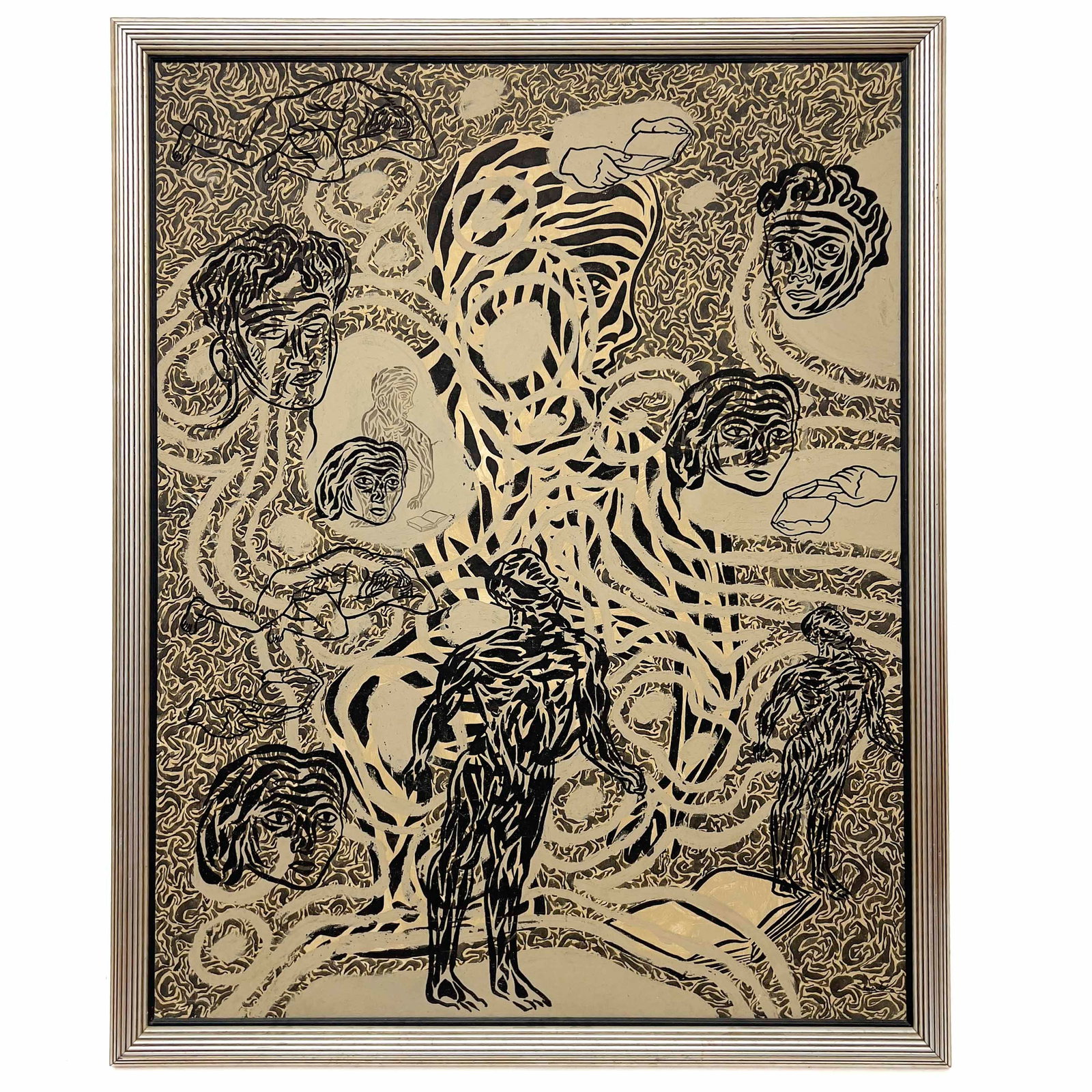 Carlos Capelan - Untitled: Lot 3 Carlos Capelan Swedish/Uruguayan (b. 1948) Untitled mixed media on canvas 71 x 55 inches signed lower right Frame details: framed, 83 x 67 inches Provenance: The Collection of Rosalía and