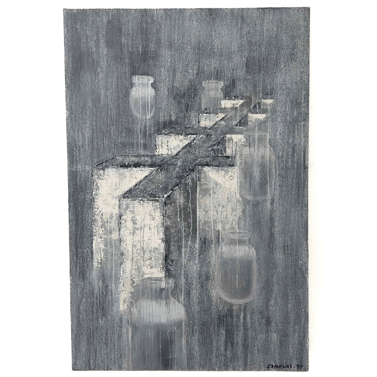 Fernando Canovas - Untitled: Lot 16 Fernando Canovas Argentinian (b. 1960) Untitled (1997) oil on canvas 76 5/8 x 51 inches signed lower right and verso Frame details: unframed Provenance: The Collection of Rosalía and Humberto