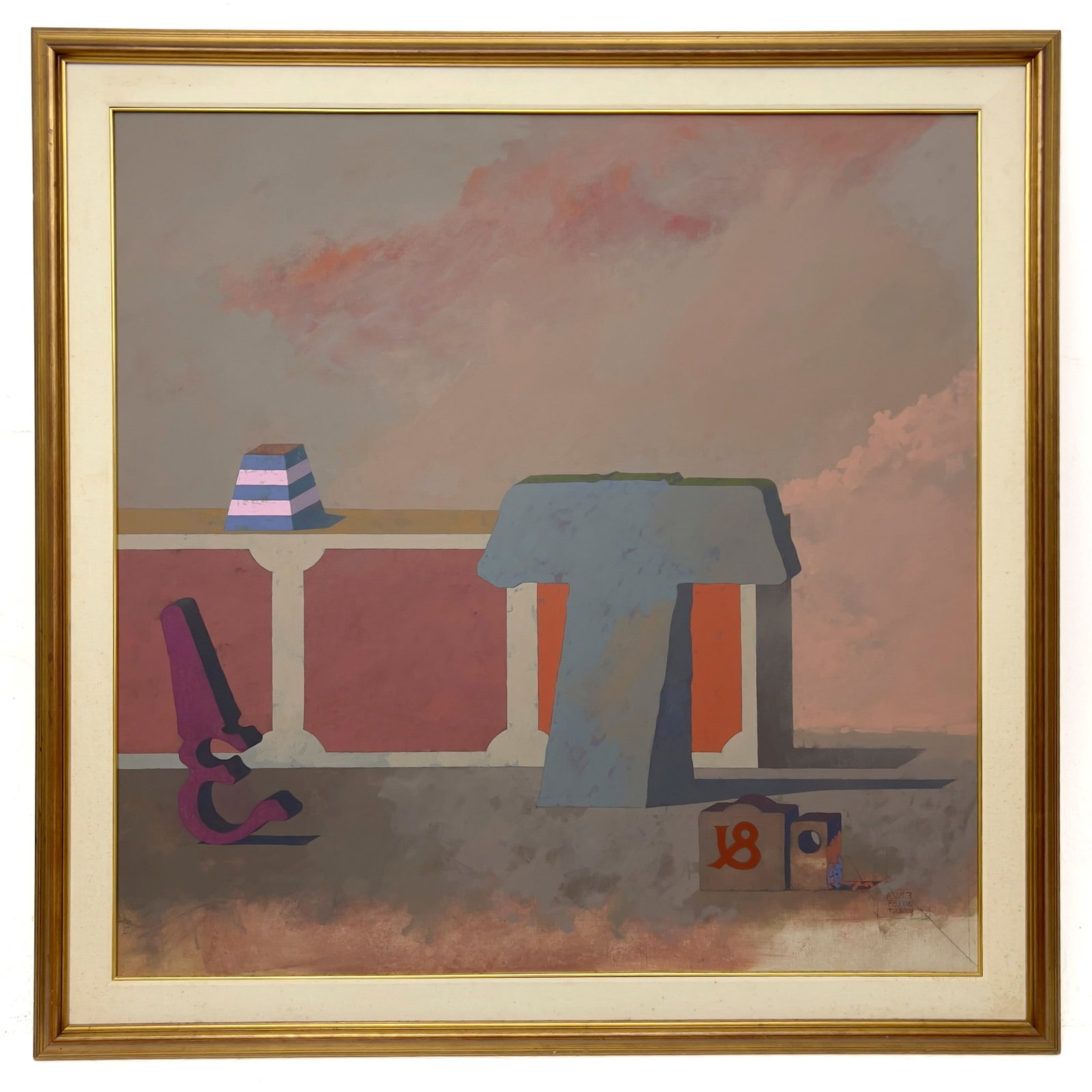 Fernando Maza - Negent: Lot 26 Fernando Maza Argentinian (1936-2017) Negent (1989) oil on canvas 57 1/2 x 57 inches signed lower right Frame details: framed, 67 1/2 x 67 1/2 Provenance: The Collection of Rosalía