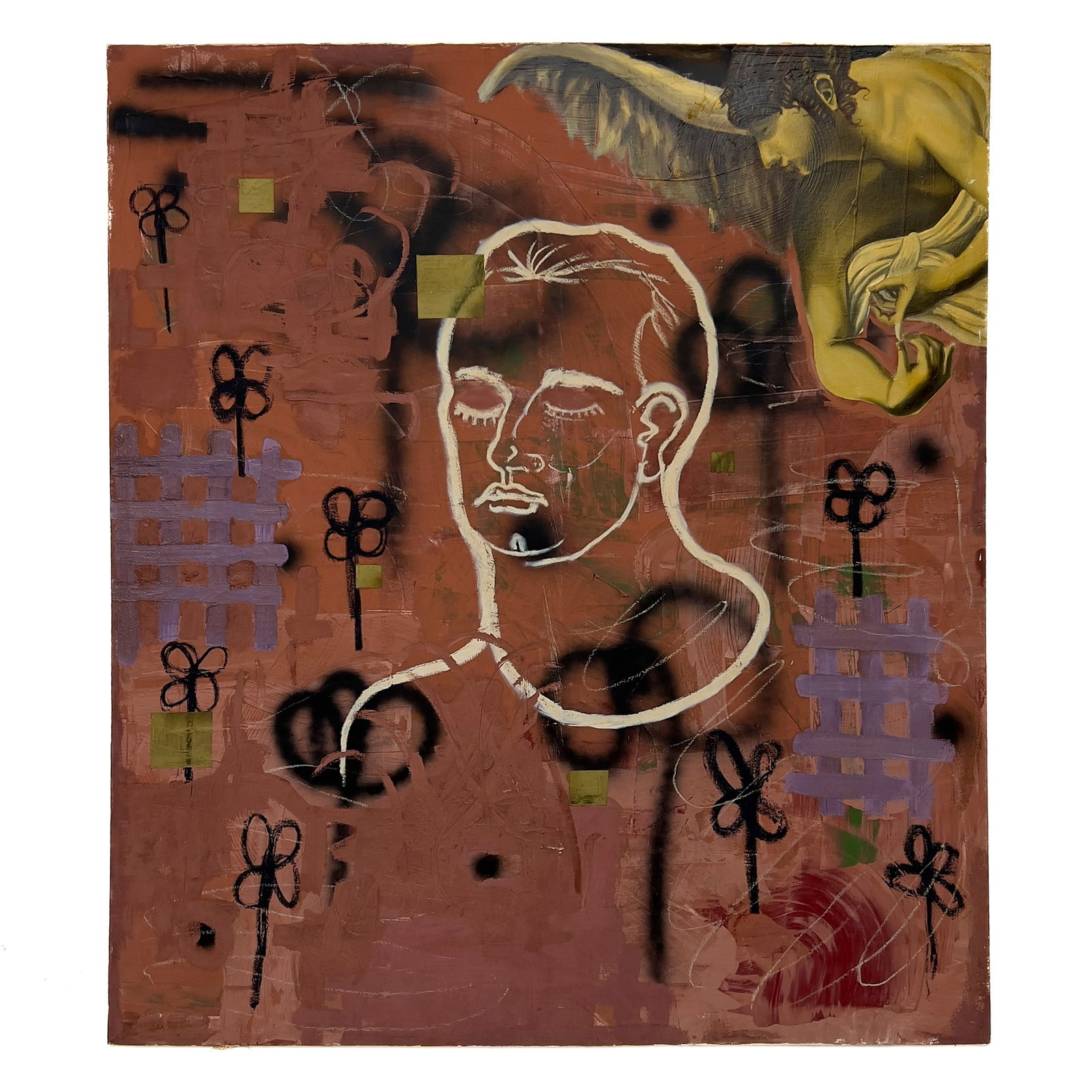 Joaquin Rodriguez - La Anunciación: Lot 38 Joaquin Rodriguez Costa Rican (1961-2016) La Anunciación (1992) oil on canvas 56 1/2 x 50 1/4 inches signed verso Frame details: unframed Provenance: The Collection of Rosalía and