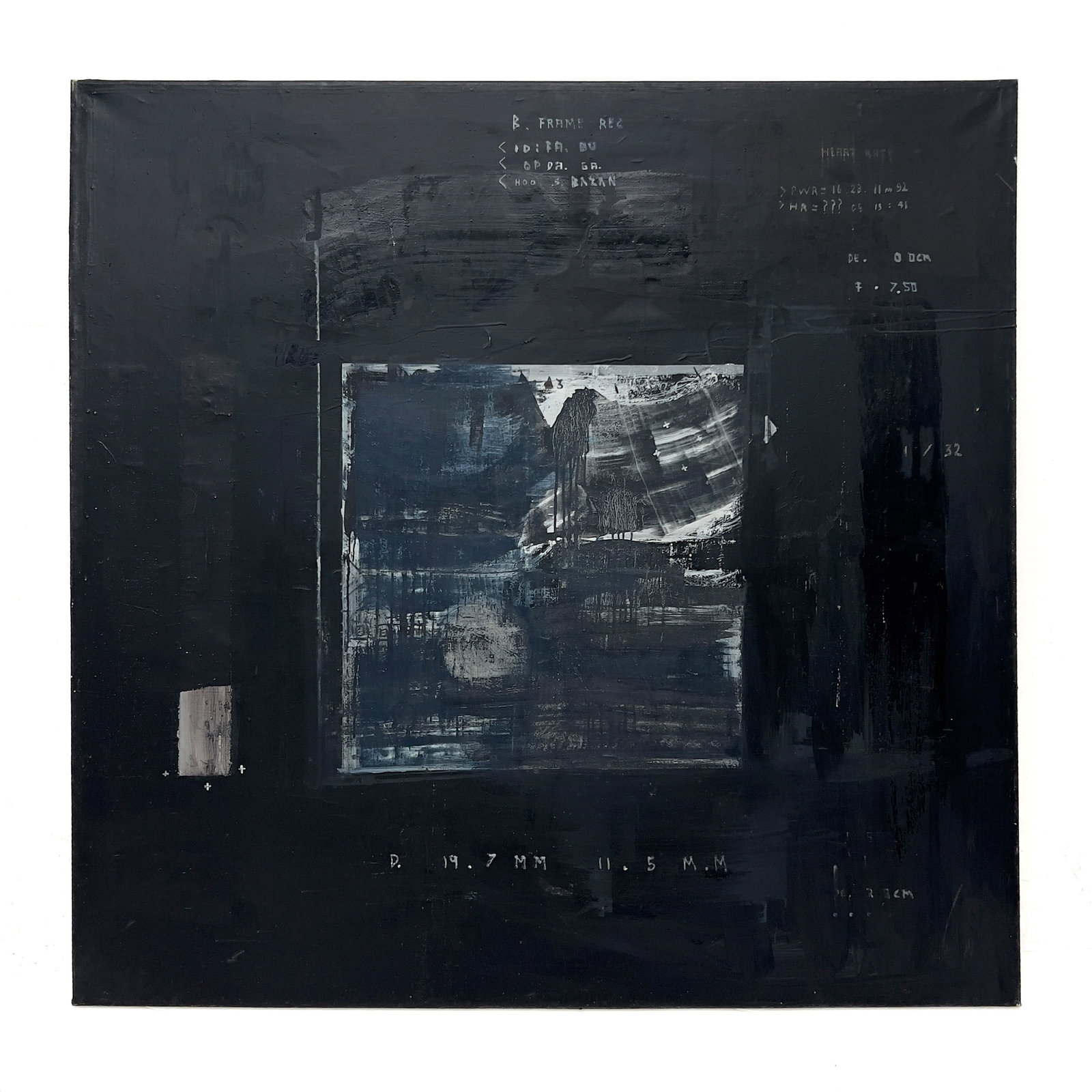 Sergio Bazan - Ecografia I: Lot 52 Sergio Bazan Argentinian (b. 1962) Ecografia I (1993) oil on canvas 57 1/2 x 59 inches signed verso Frame details: unframed Provenance: The Collection of Rosalía and Humberto Ugobo