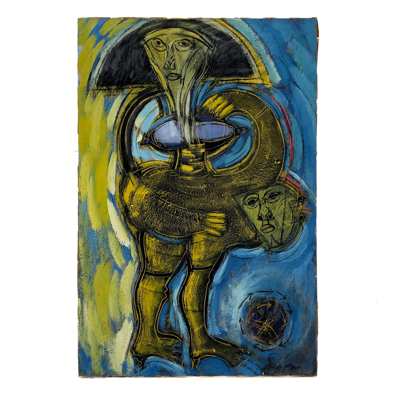 Jesús Desangles - Untitled: Lot 67 Jesús Desangles Domincan (b. 1961) Untitled mixed media on canvas 60 x 40 inches signed lower right Frame details: unframed Provenance: The Collection of Rosalía and Humberto Ugobon