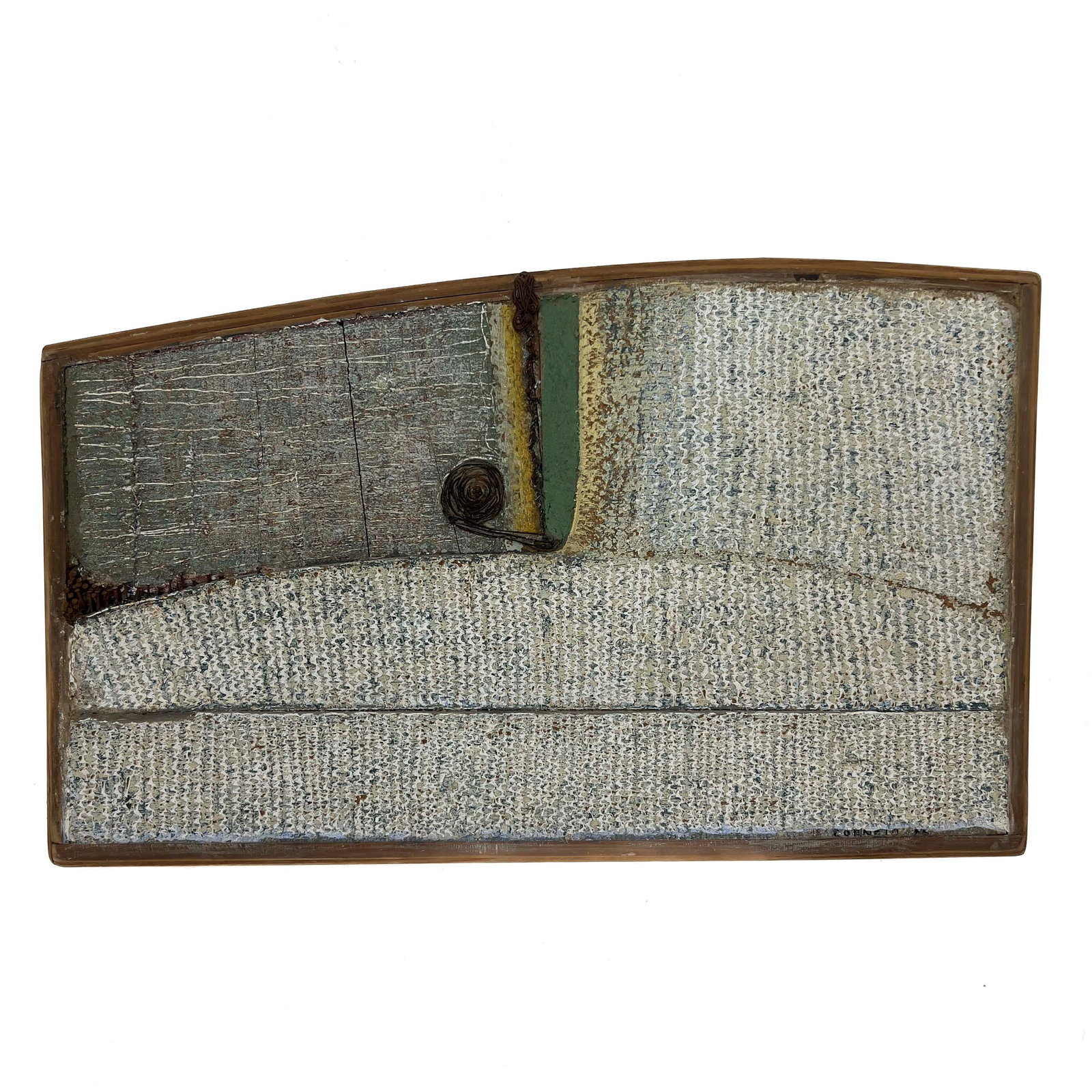 Mariano Cornejo - La Fuente No. 2: Lot 70 Mariano Cornejo Argentinian (b. 1962) La Fuente No. 2 (1995/96) mixed media on panel 26 1/2\” x 45\” x 3\”+ 2\” inches signed lower right and verso Frame details: