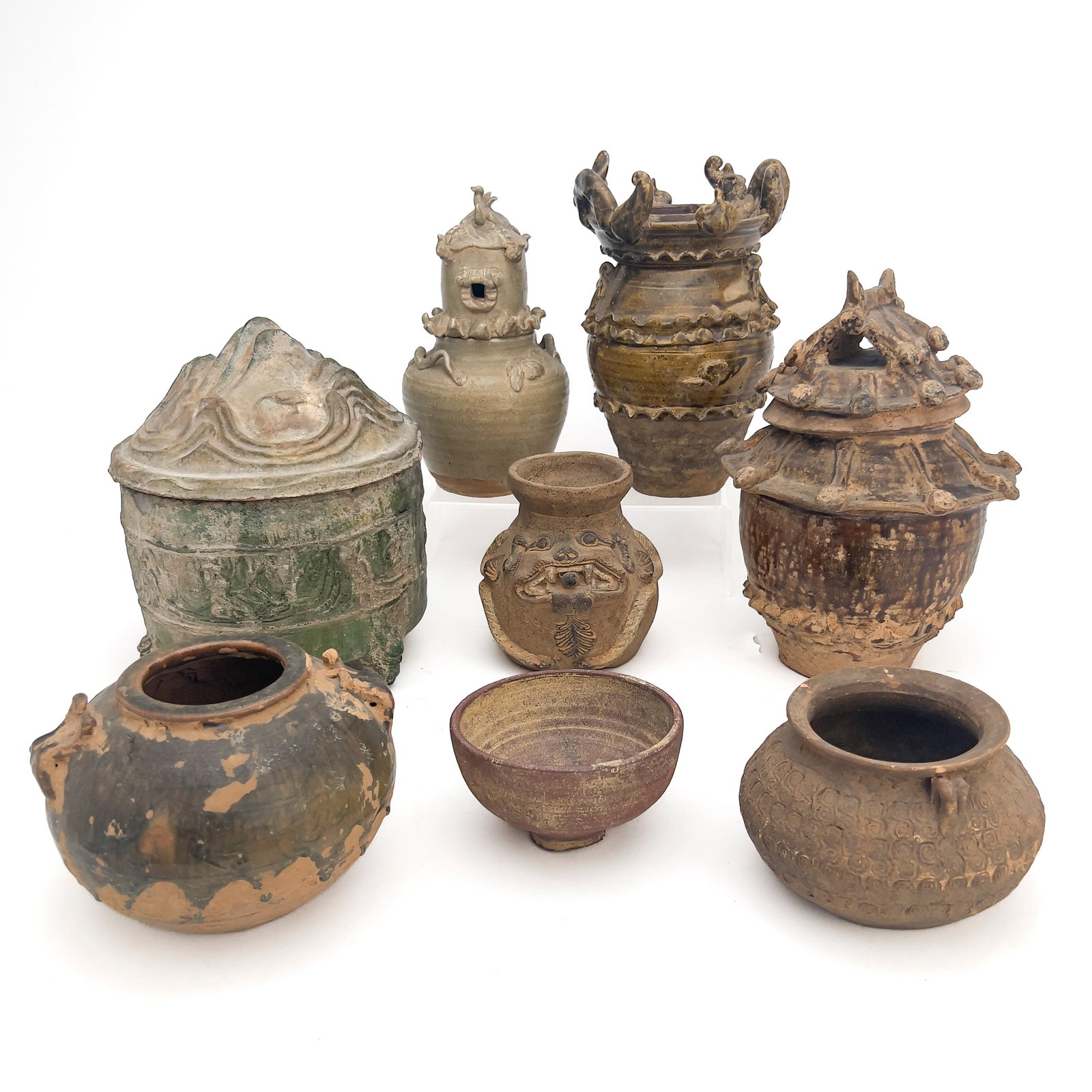 Group of Eight Chinese Pottery Vessels (1 of 4)