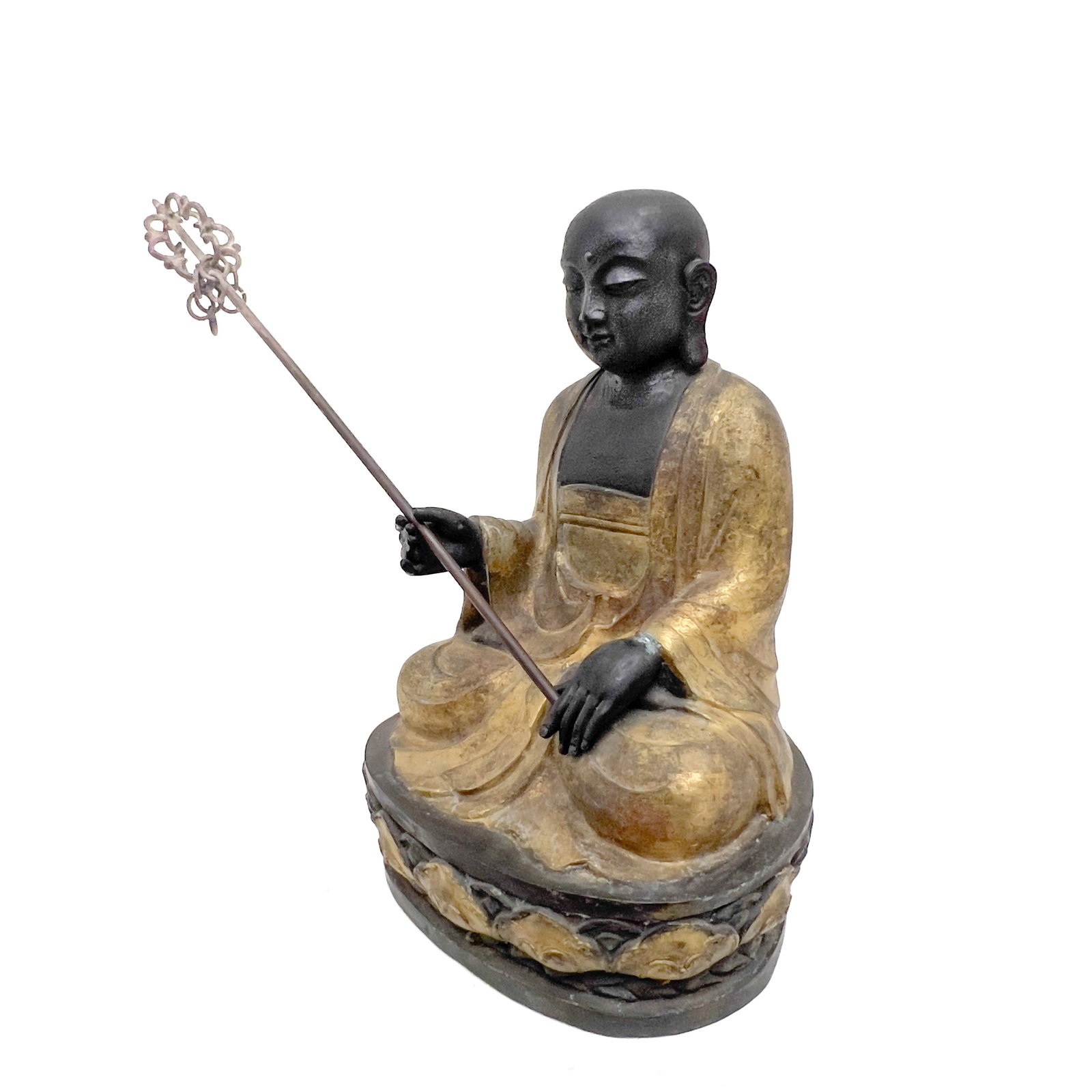 East Asian Parcel Gilt Buddha Statue (1 of 6)