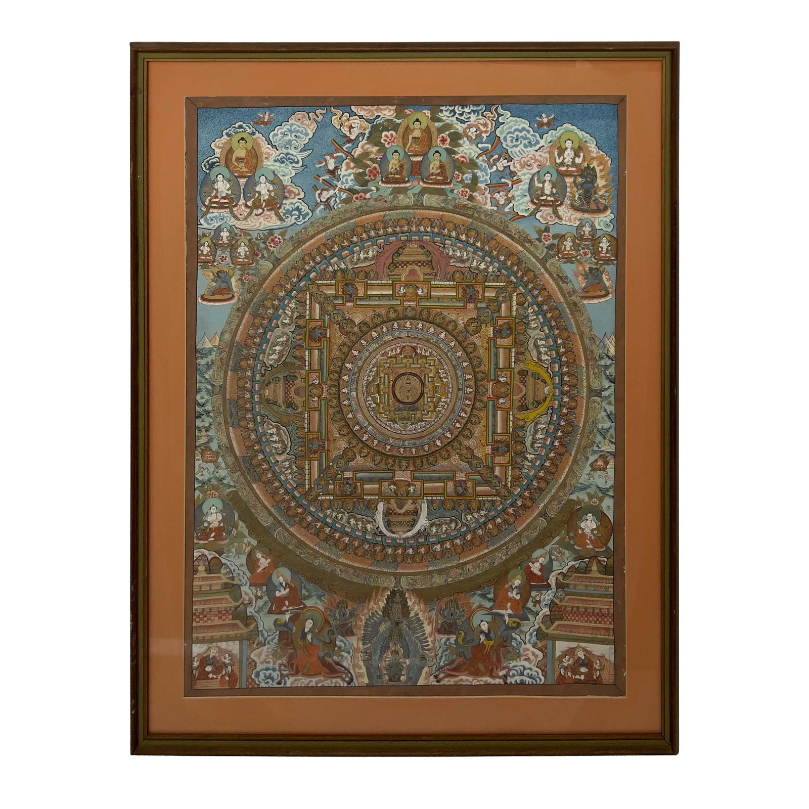 A Tibetan Thangka Mandala Painted Fabric (1 of 2)