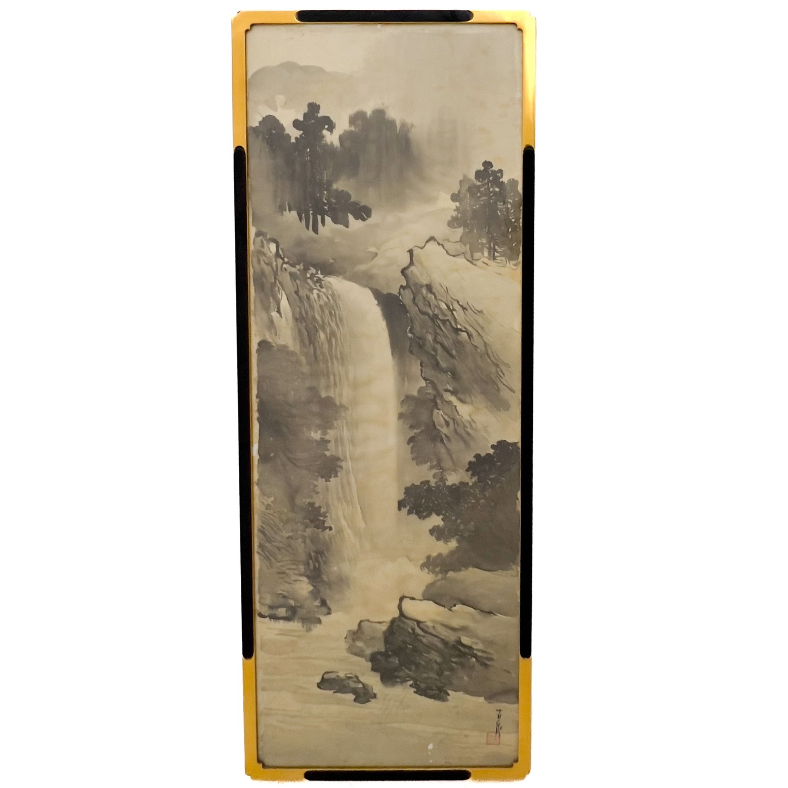 Chinese Landscape Painting on Silk (1 of 2)
