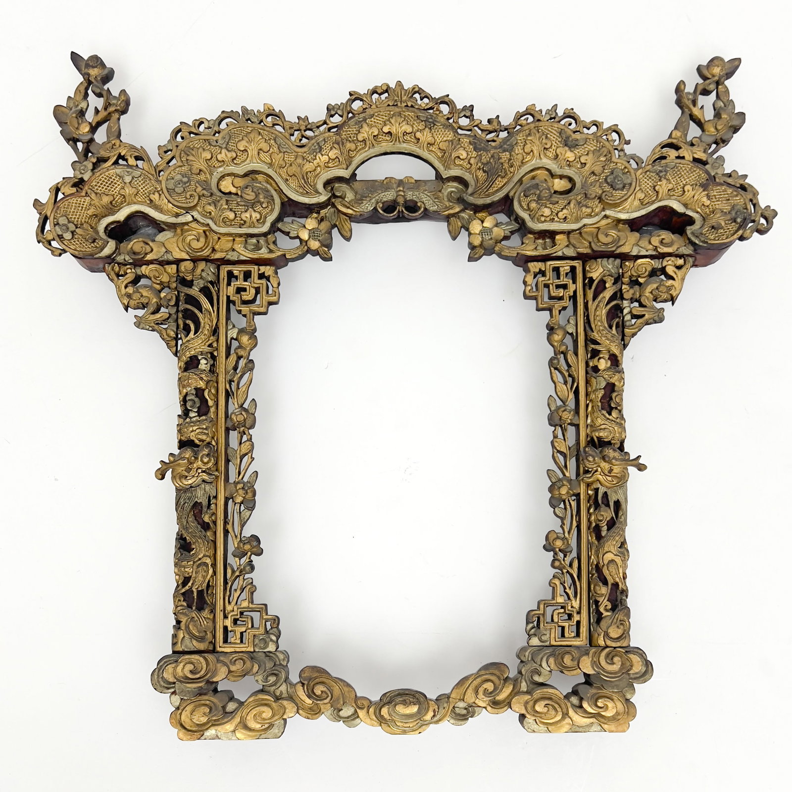 Chinese Carved and Gilded Wood Architectural Frame (1 of 3)