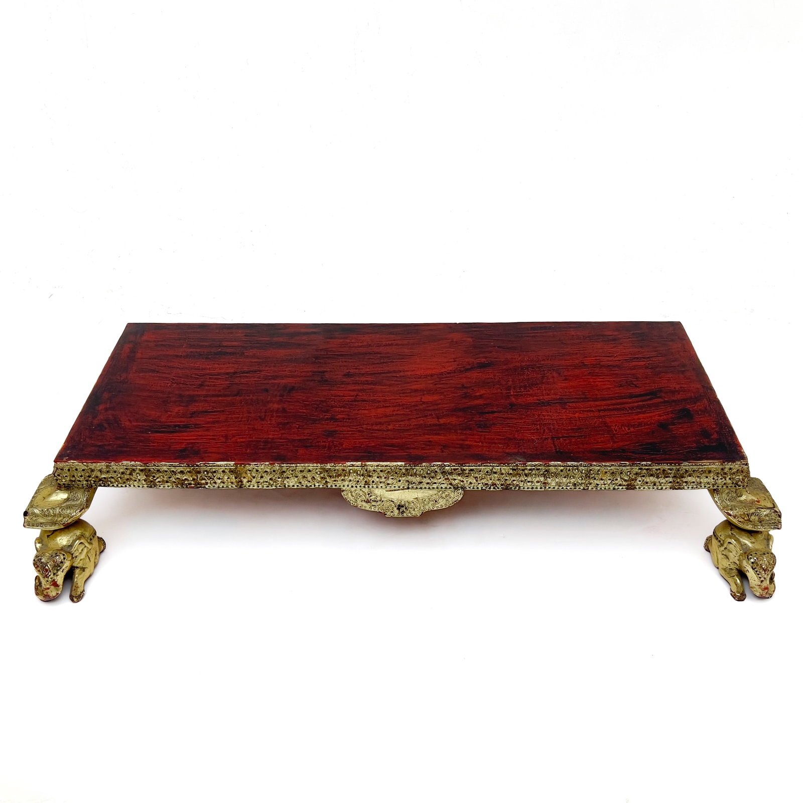 An Anglo-Indian Style Parcel-Gilt and Hardwood Low Table (1 of 5)