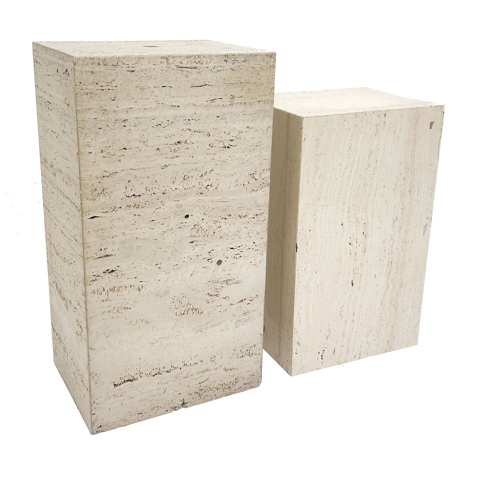 Pair of Travertine Pedestals (1 of 5)