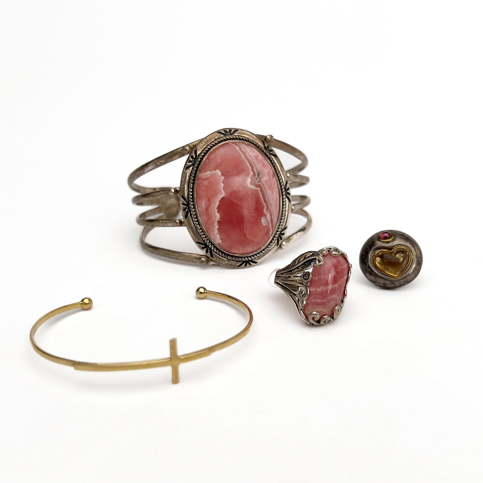 Four-Piece Group of Sterling Silver and Gilt Sterling Jewelry (1 of 4)