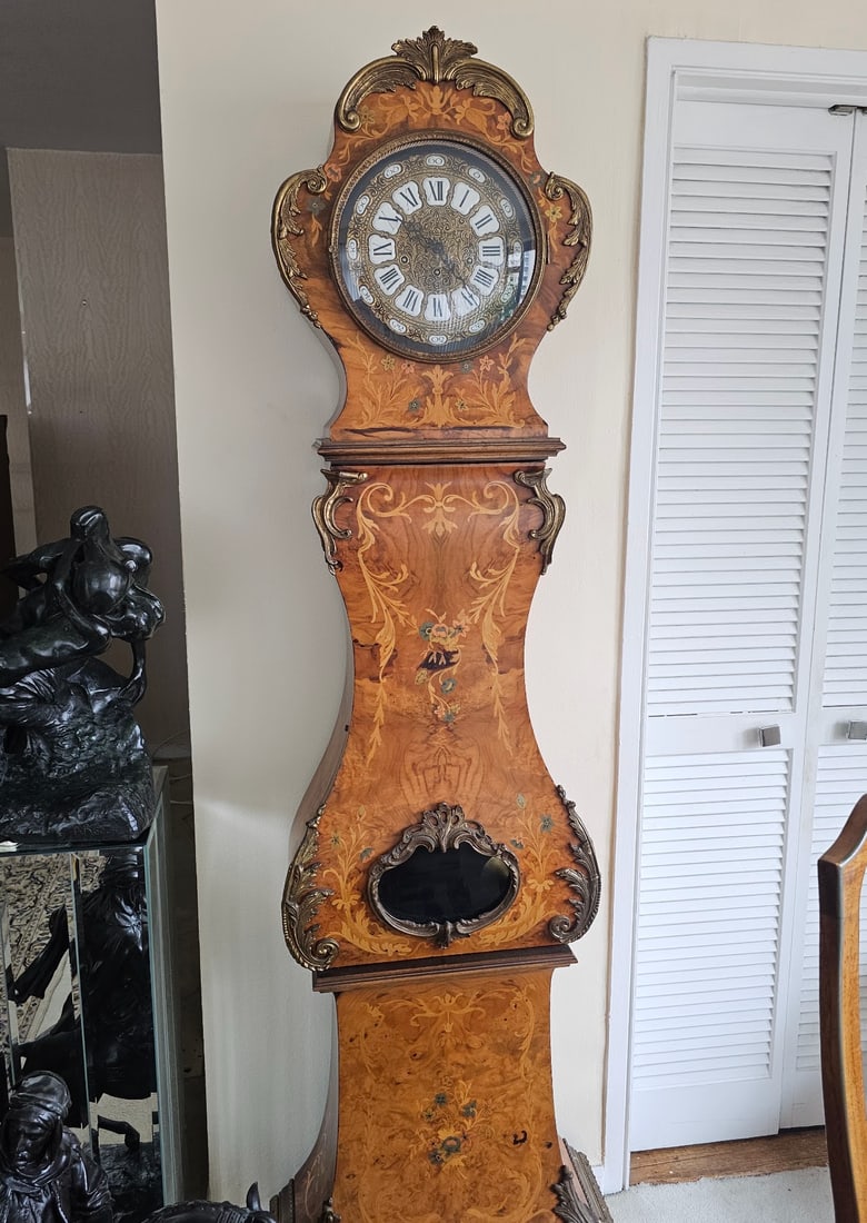 Lot to Come - Louis XV Style Marquetry Tall Case Clock (1 of 1)