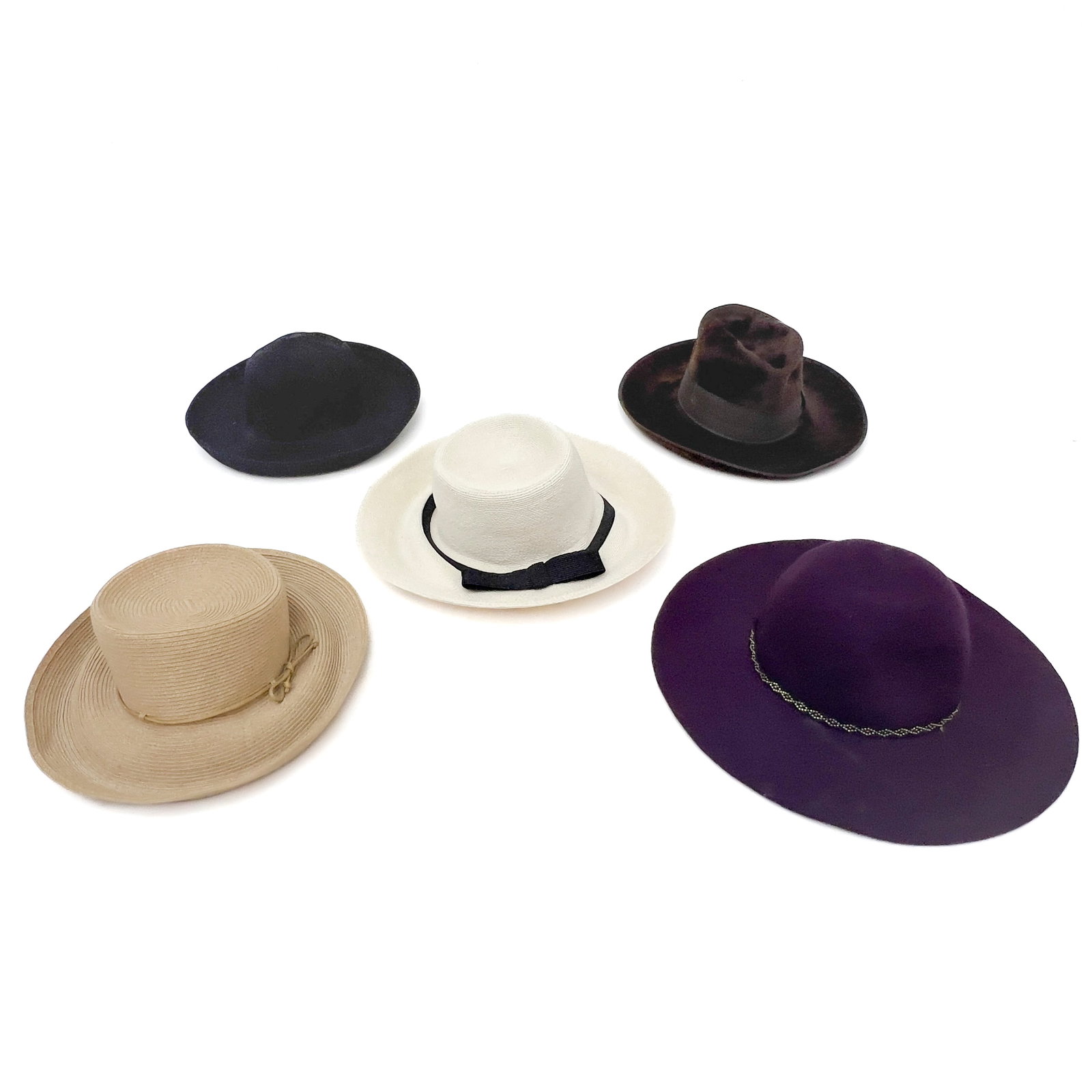 Group of Five Assorted Fashion Hats, Various Makers (1 of 5)