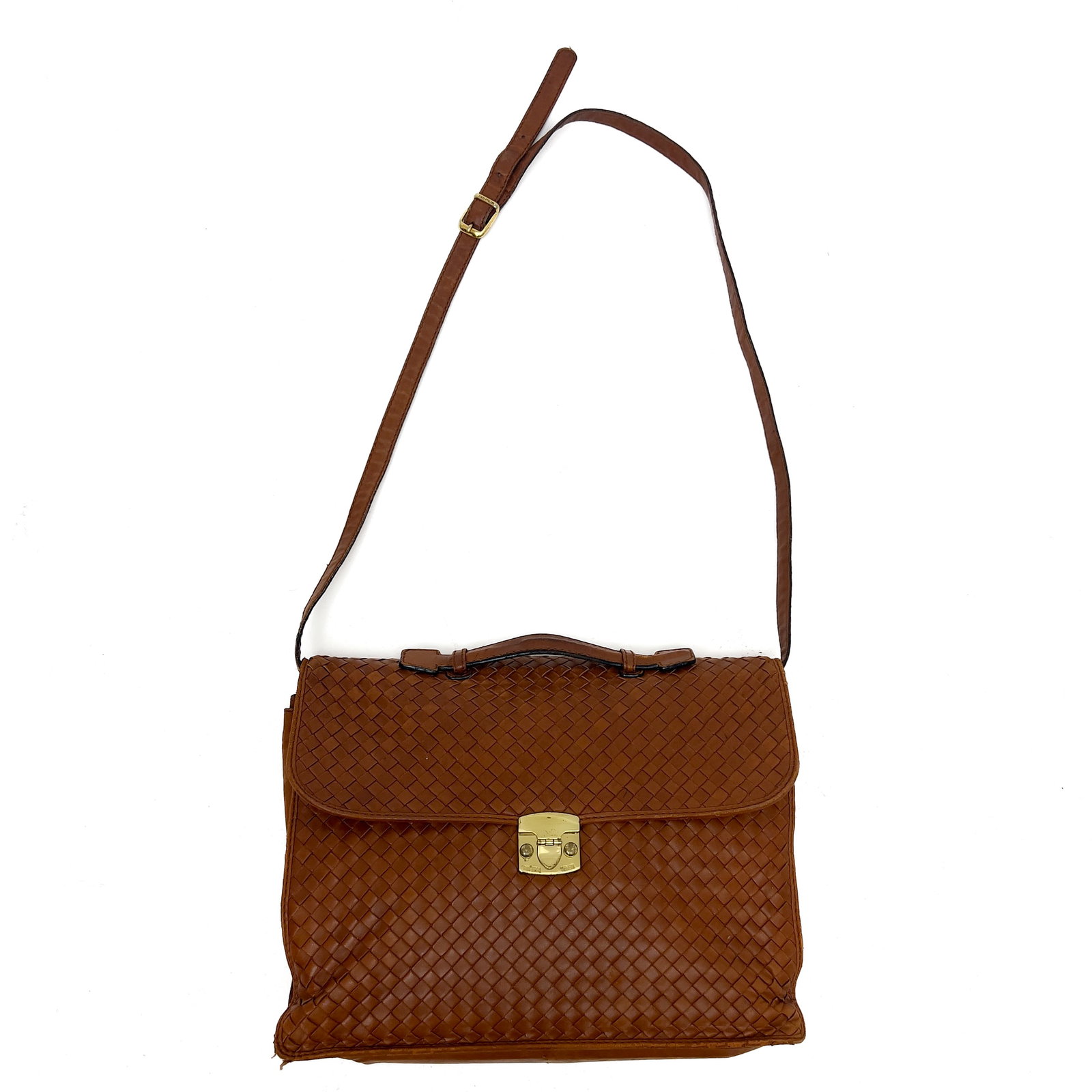 A Bottega Veneta Intrecciato Leather Briefcase (1 of 6)