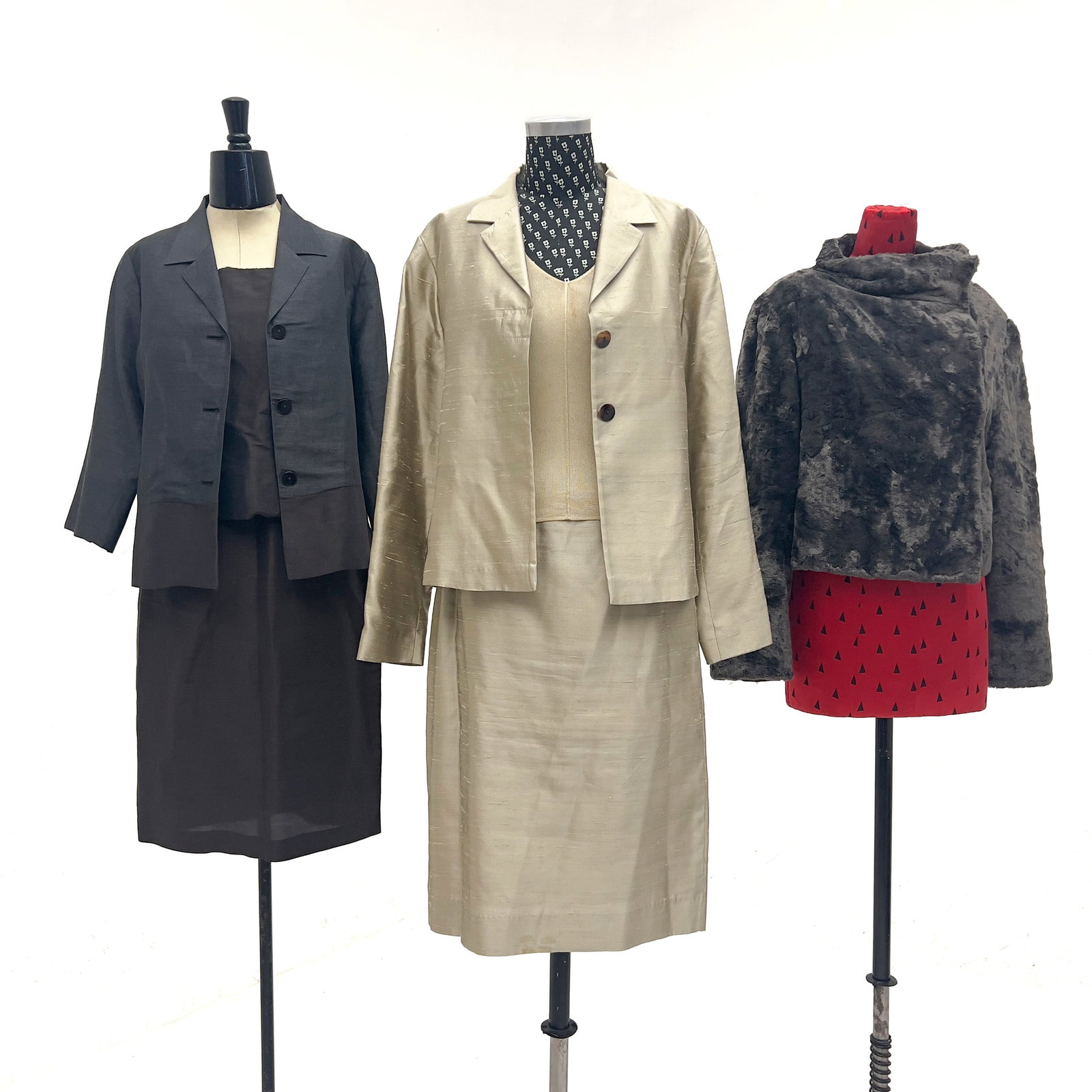 A Seven-Piece Apparel Group, Gianfranco Ferré: Lot 181 A Seven-Piece Apparel Group, Gianfranco Ferré (Late 20th Century) Acetate, cupro, silk, viscose knit fabric, faux fur, labeled Description: An assorted Gianfranco Ferré seven-piece