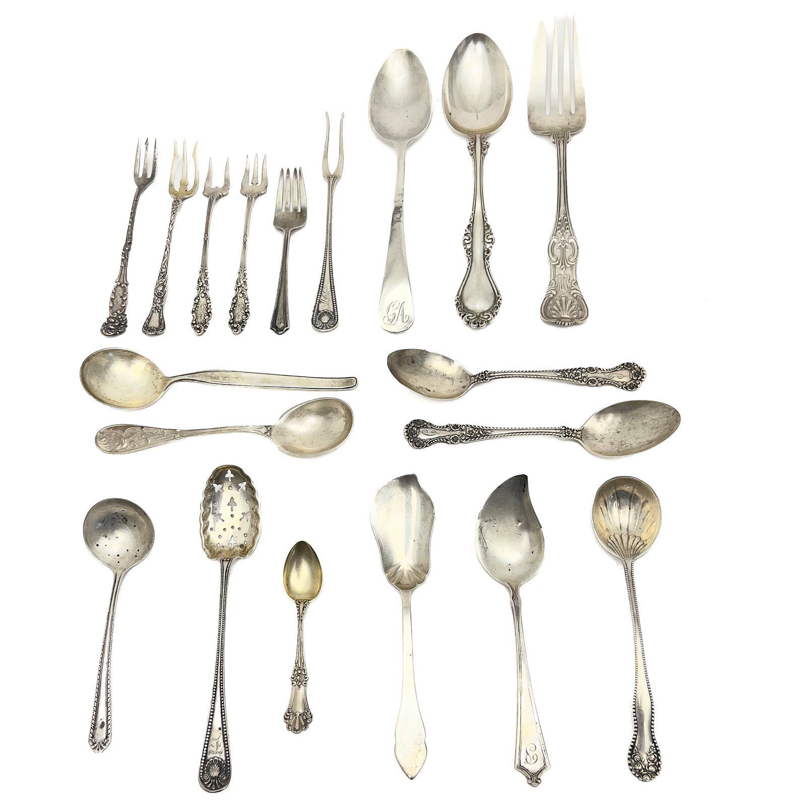 Group of Sterling Silver Flatware and Tableware, Various Makers including Tiffany (1 of 3)