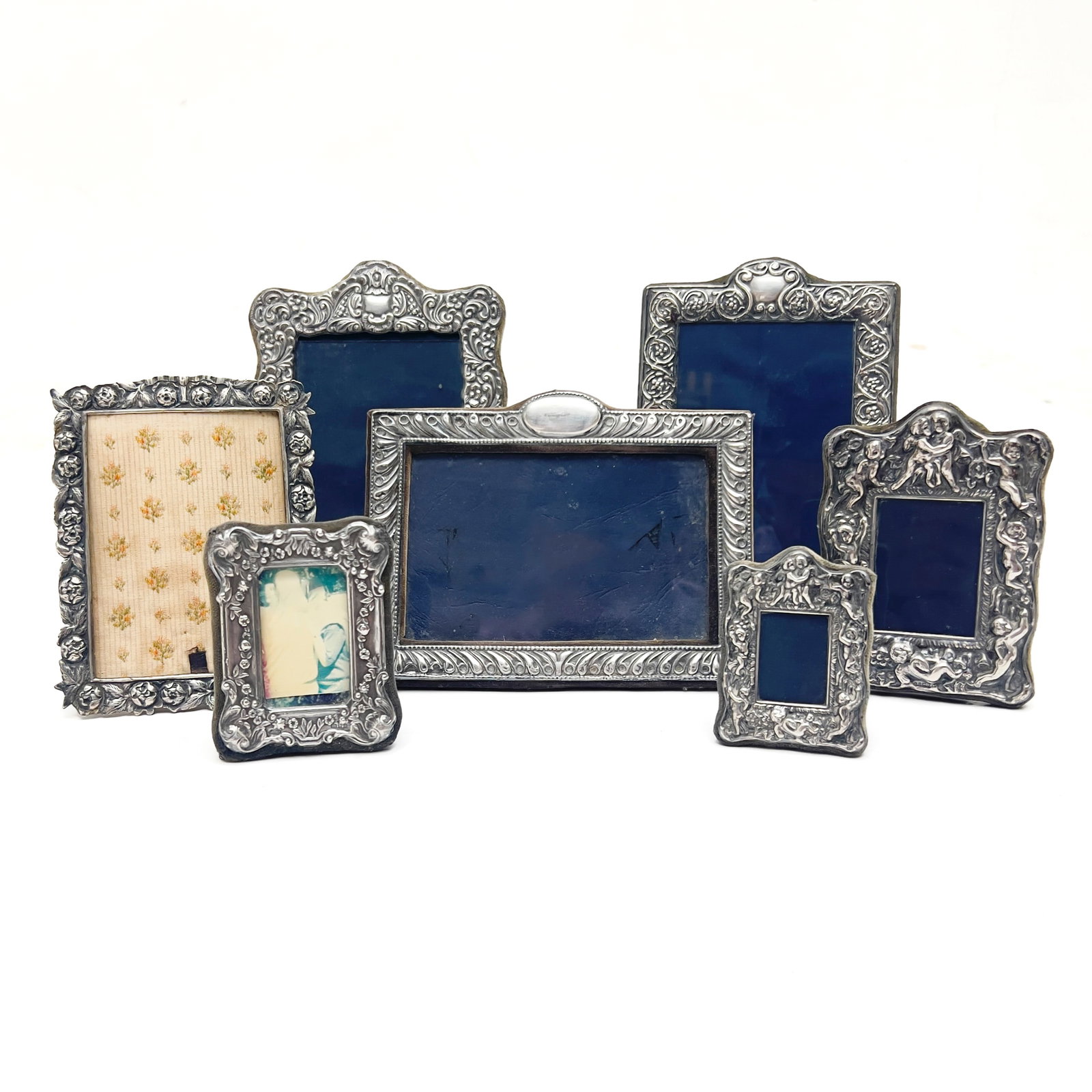 Group of Seven Sterling Silver Picture Frames (1 of 6)